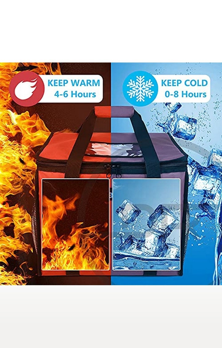 DOUBLE R BAGS | Double R Bags Thermal Bags For Cold And Hot Food Bag (Black) 5