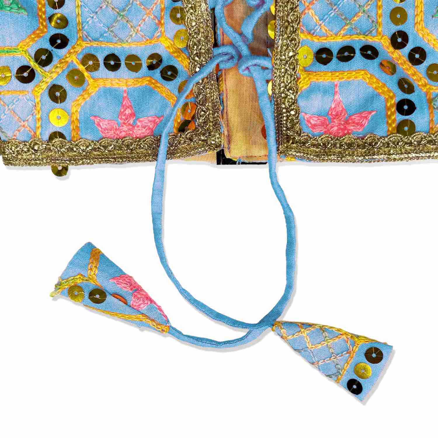 PawsIndia Traditional Desi Diva, Lehenga Choli Set for Dogs, Sky Blue | Ethnic Festive Wear