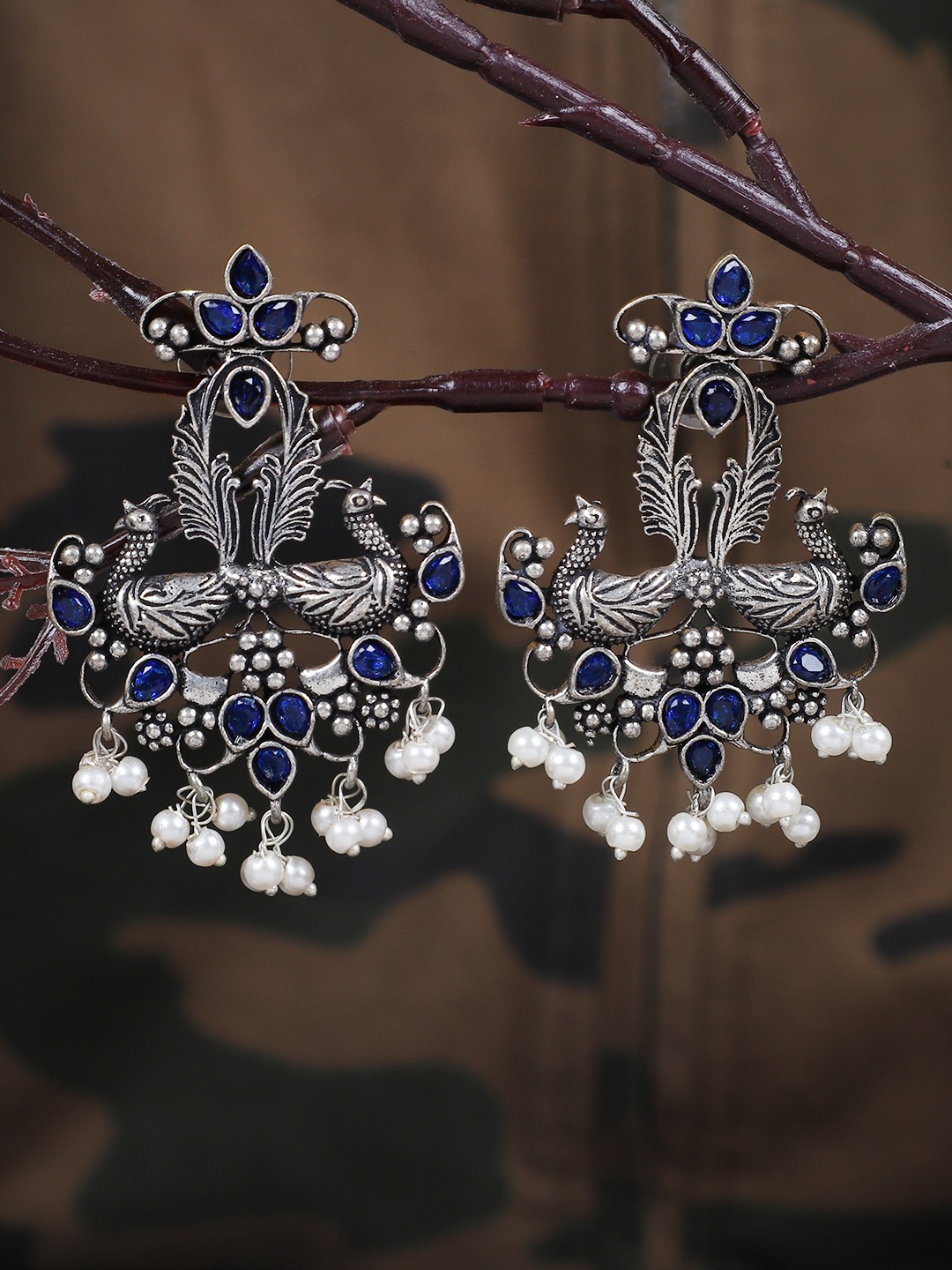 Firoza oxidised earrings on sale