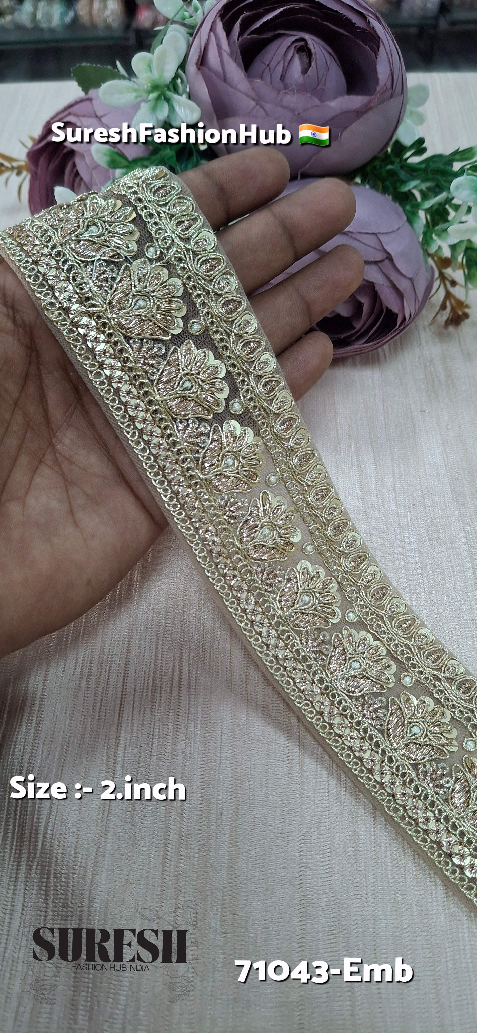 Lightlist Gold Royal Embroidery Lace