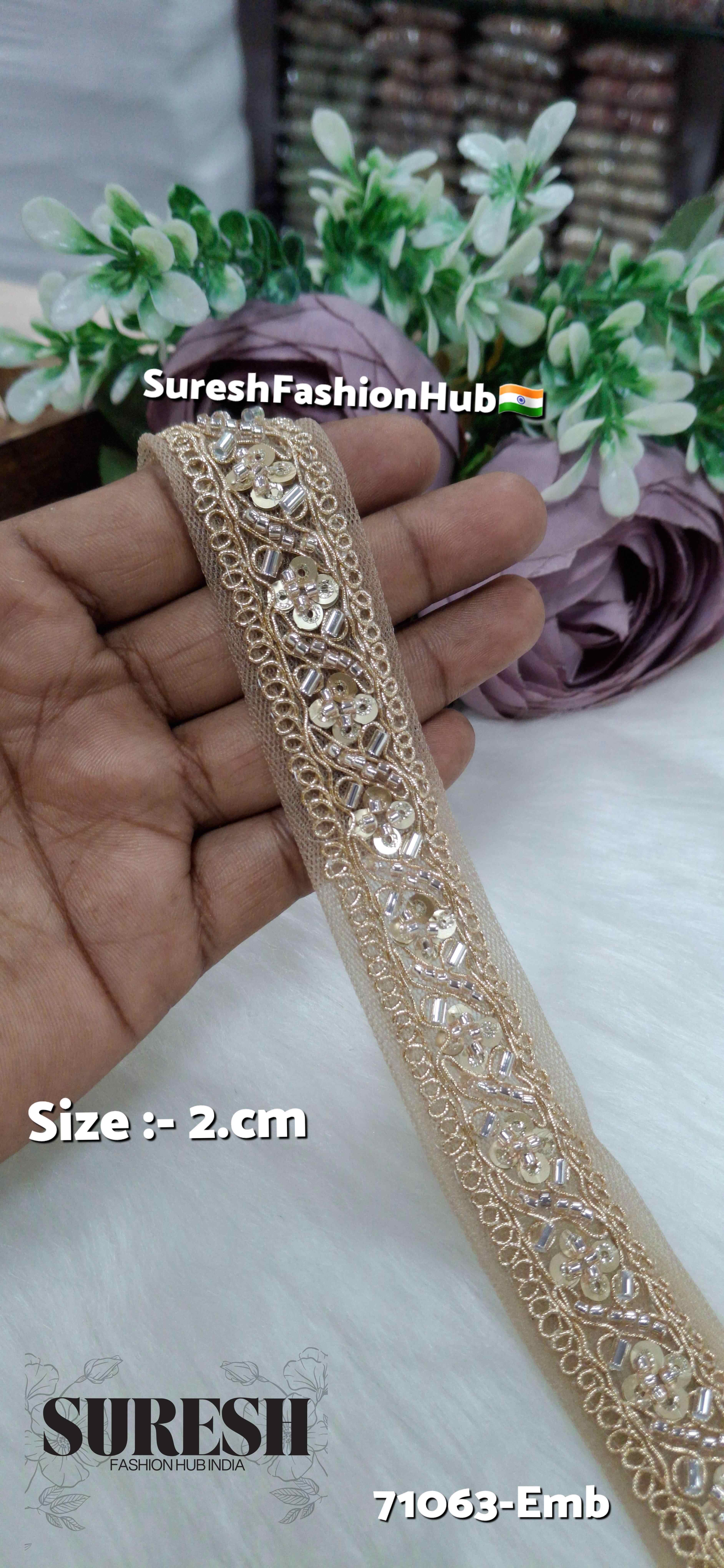 Rose Bloom Embroidery Border Lace