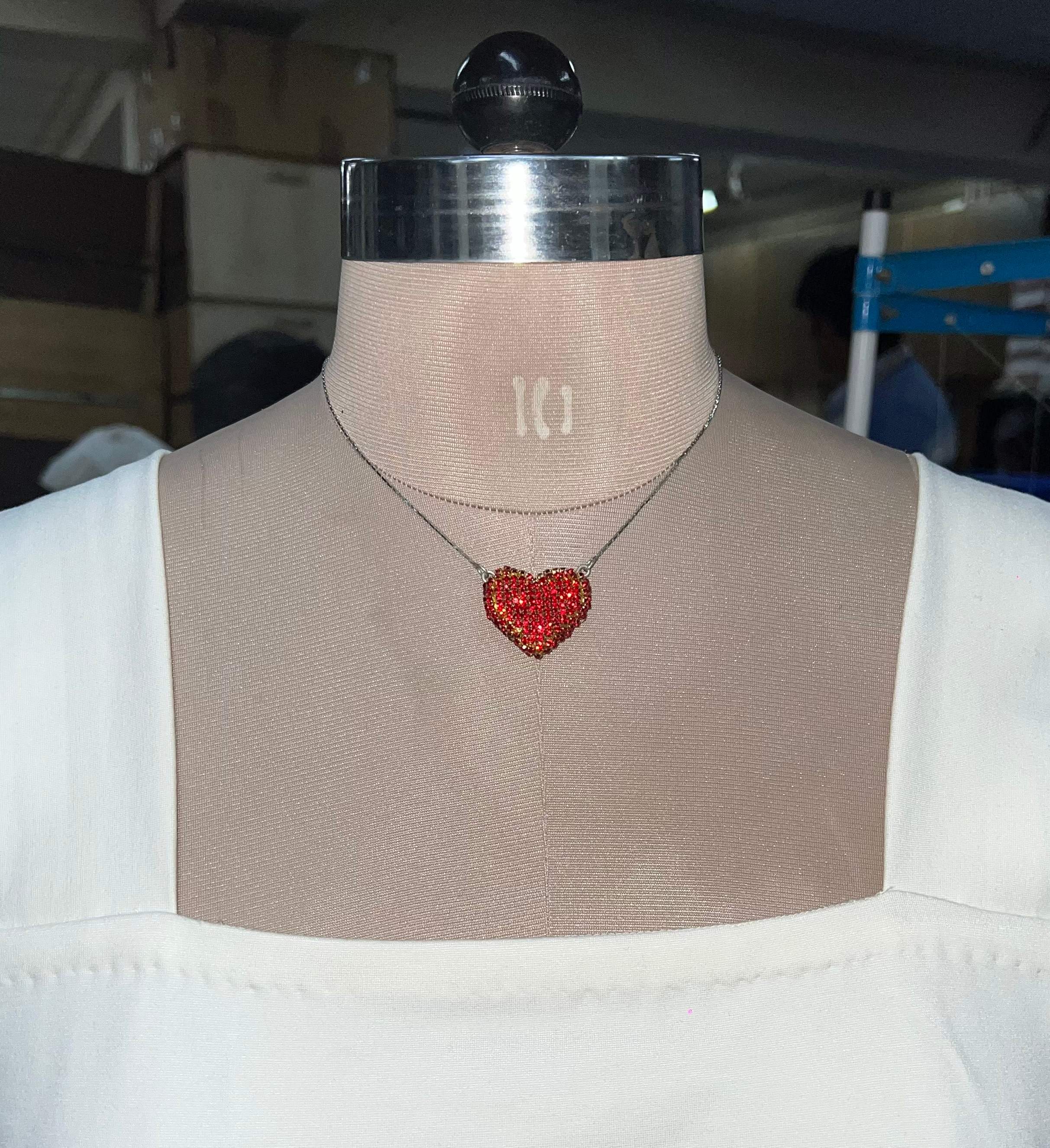 Heart stud pendant