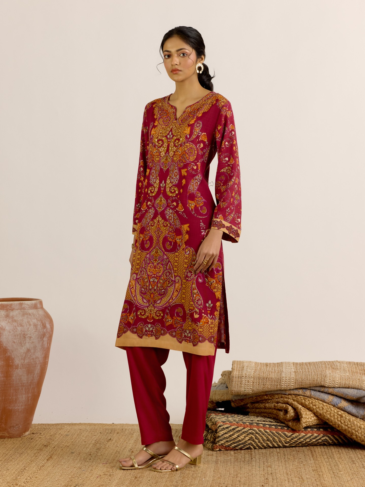 Maroon Dandelion Suit Set
