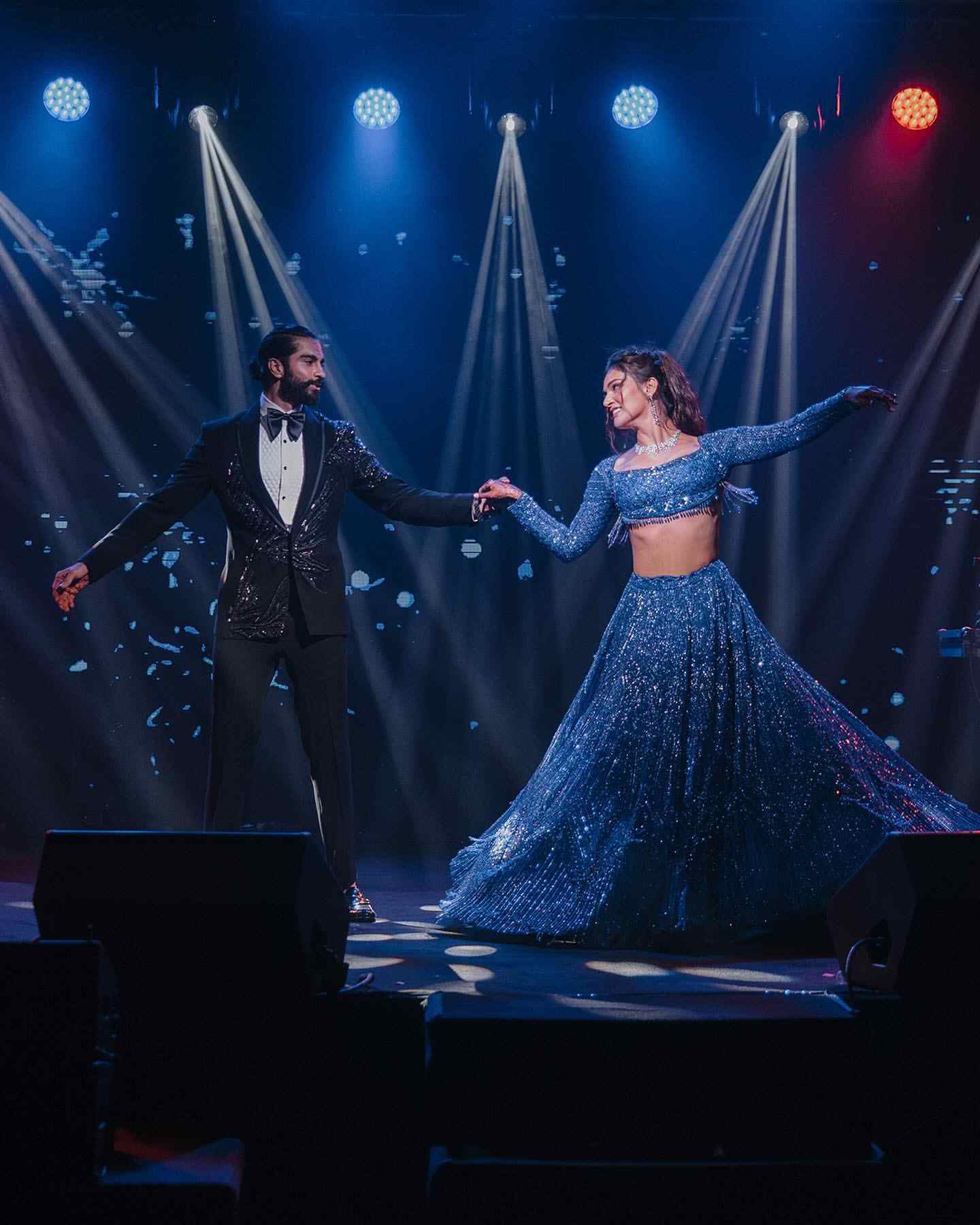 Electric Blue Lehenga