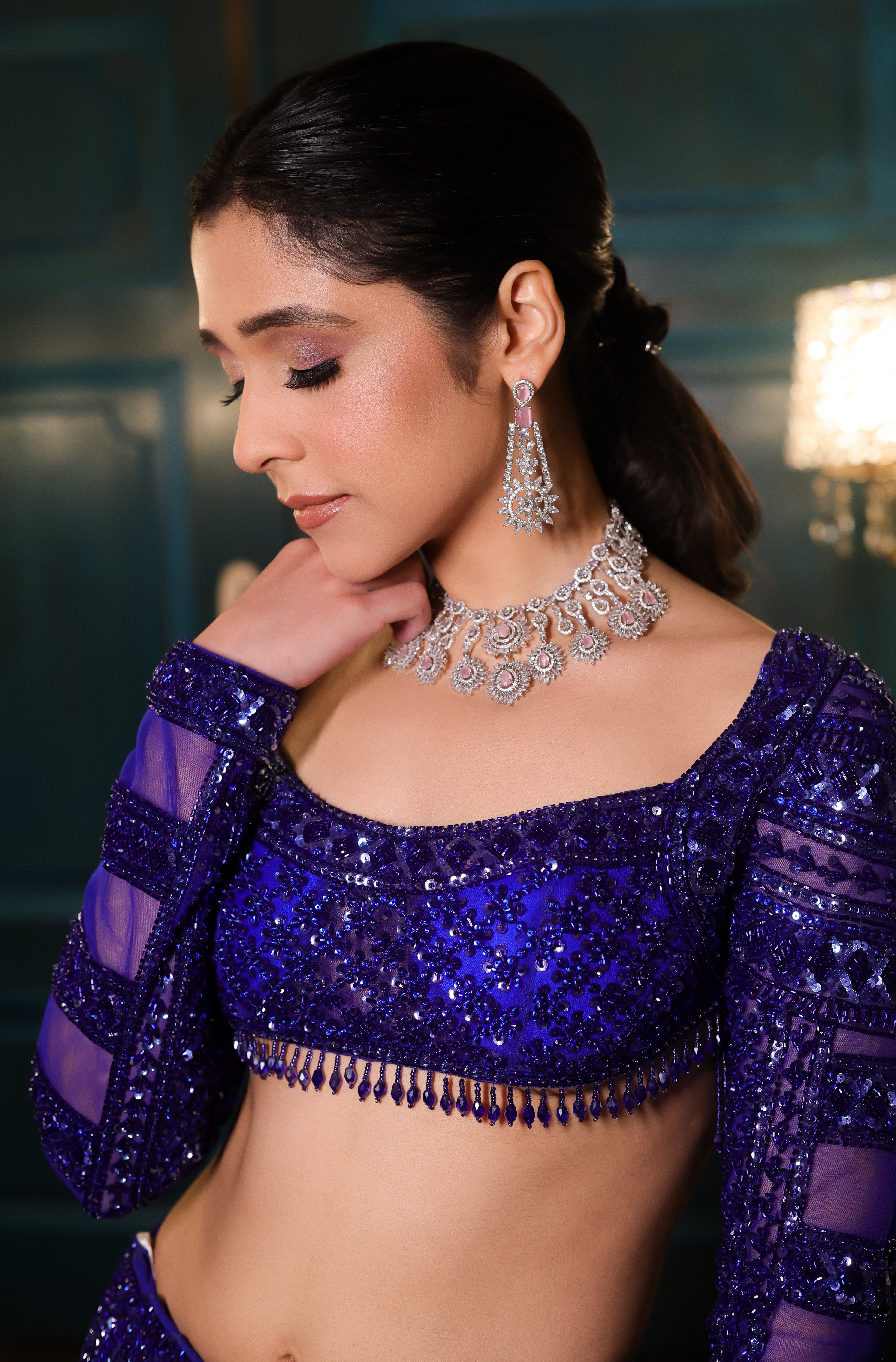 Electric Blue Lehenga