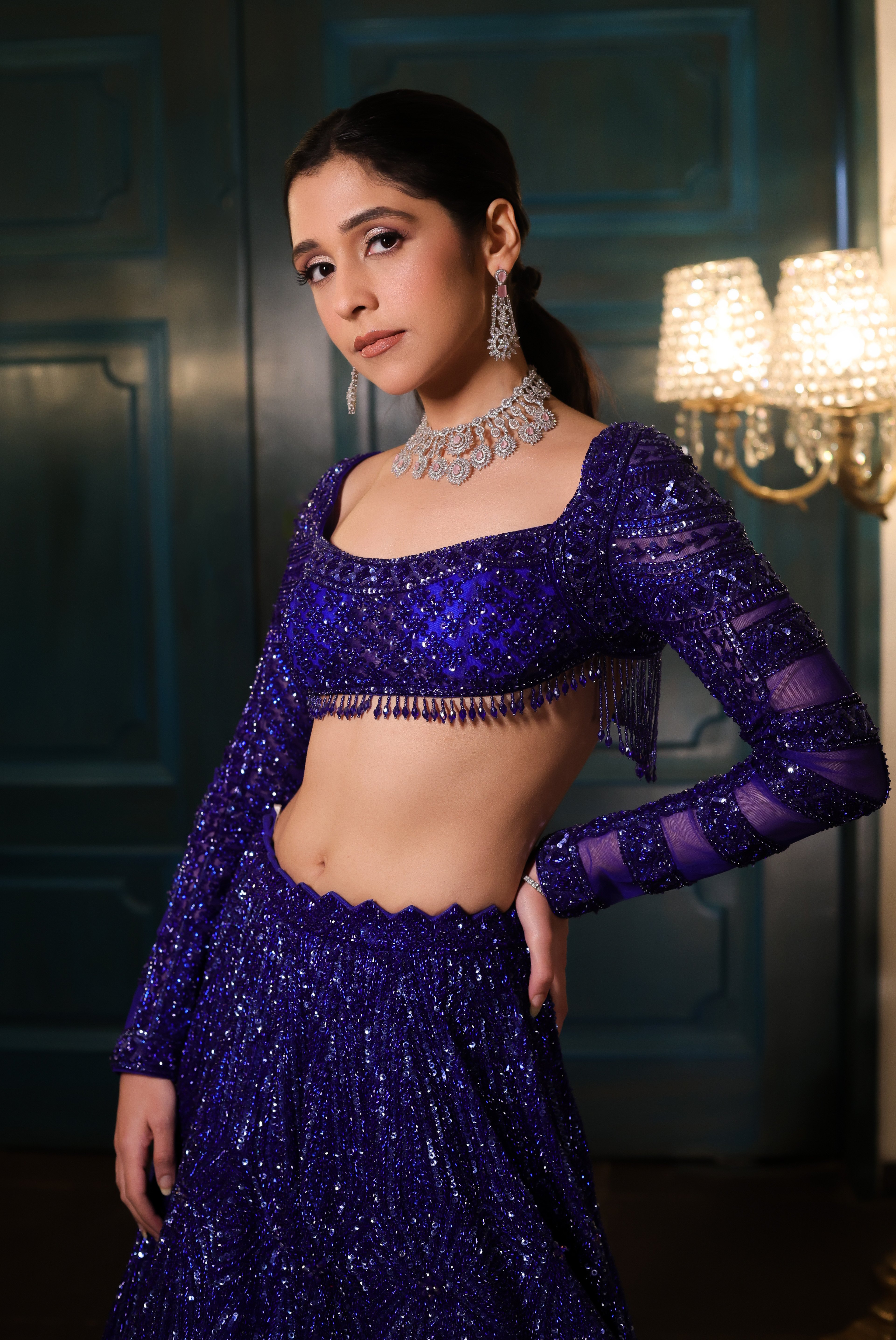 Electric Blue Lehenga