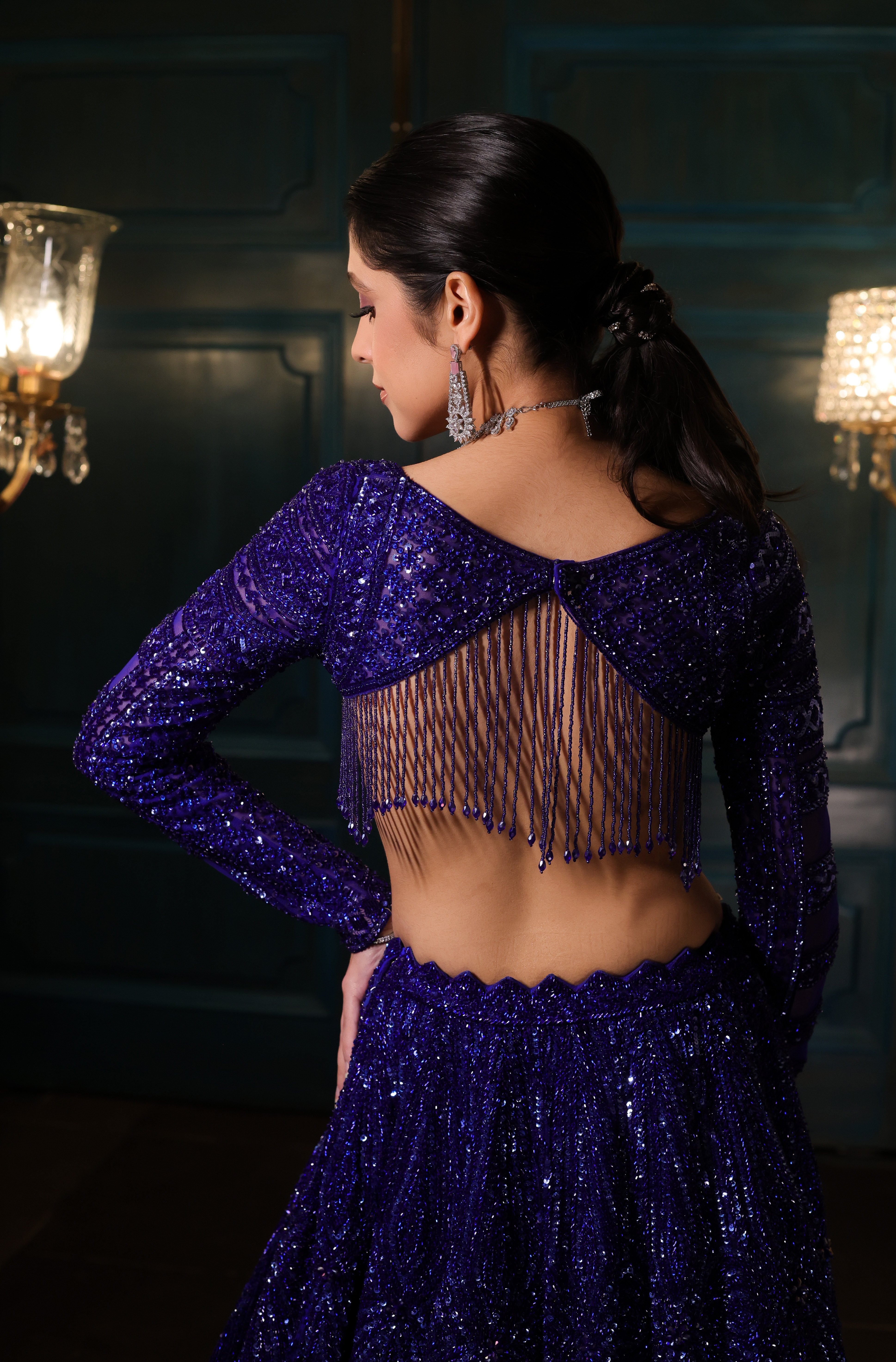 Electric Blue Lehenga