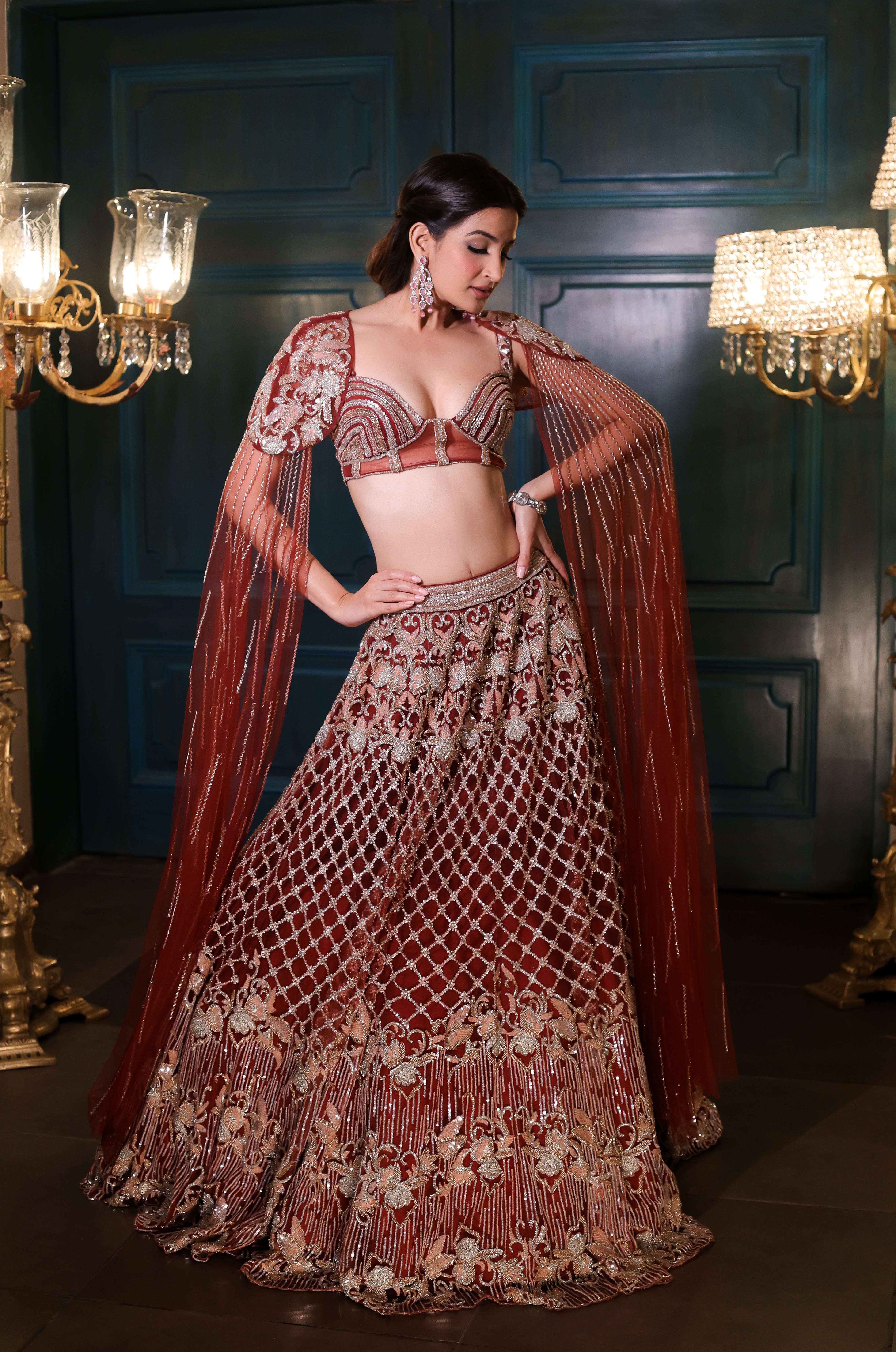 Caramel Lehenga Set