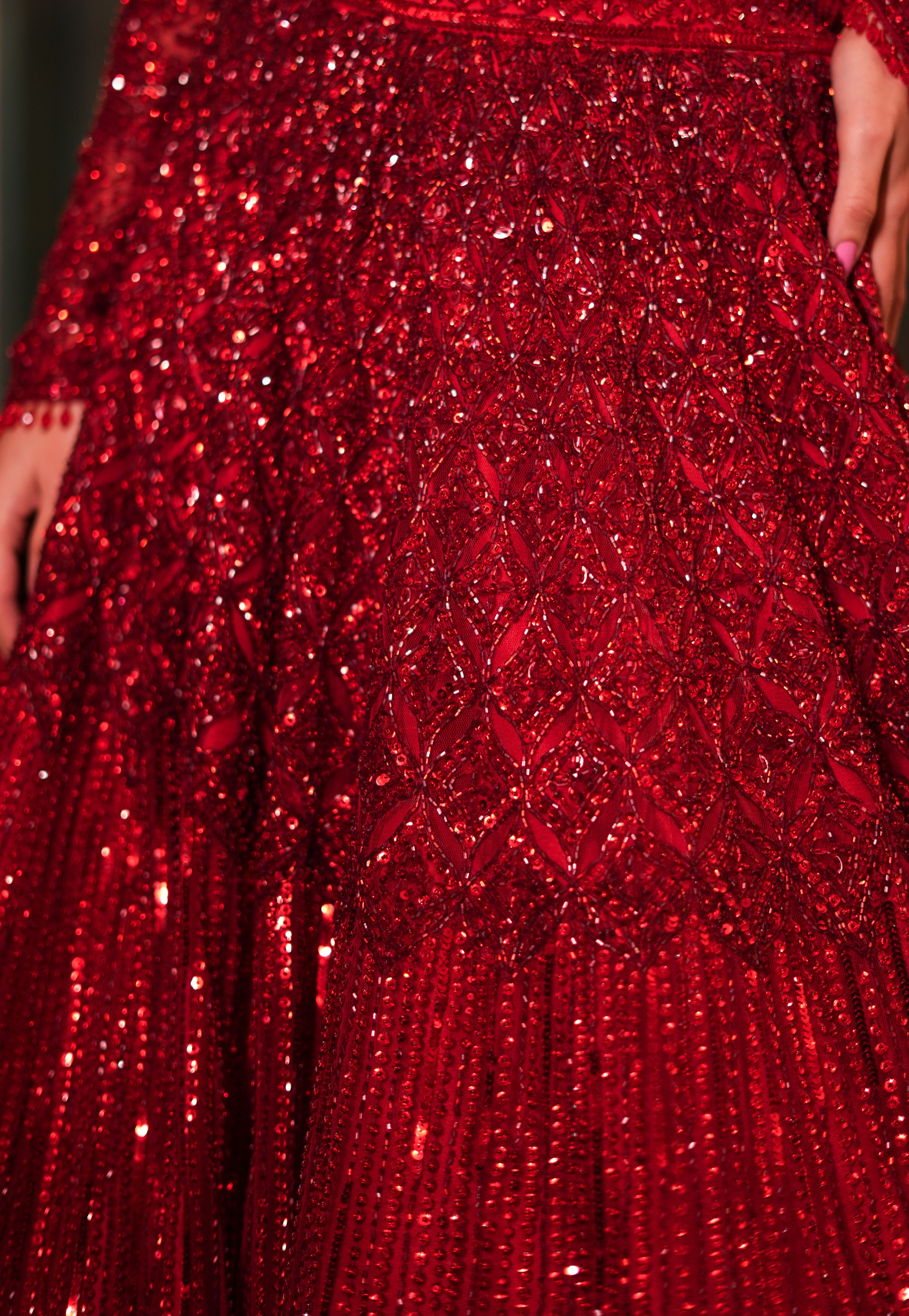 Caara Red Lehenga