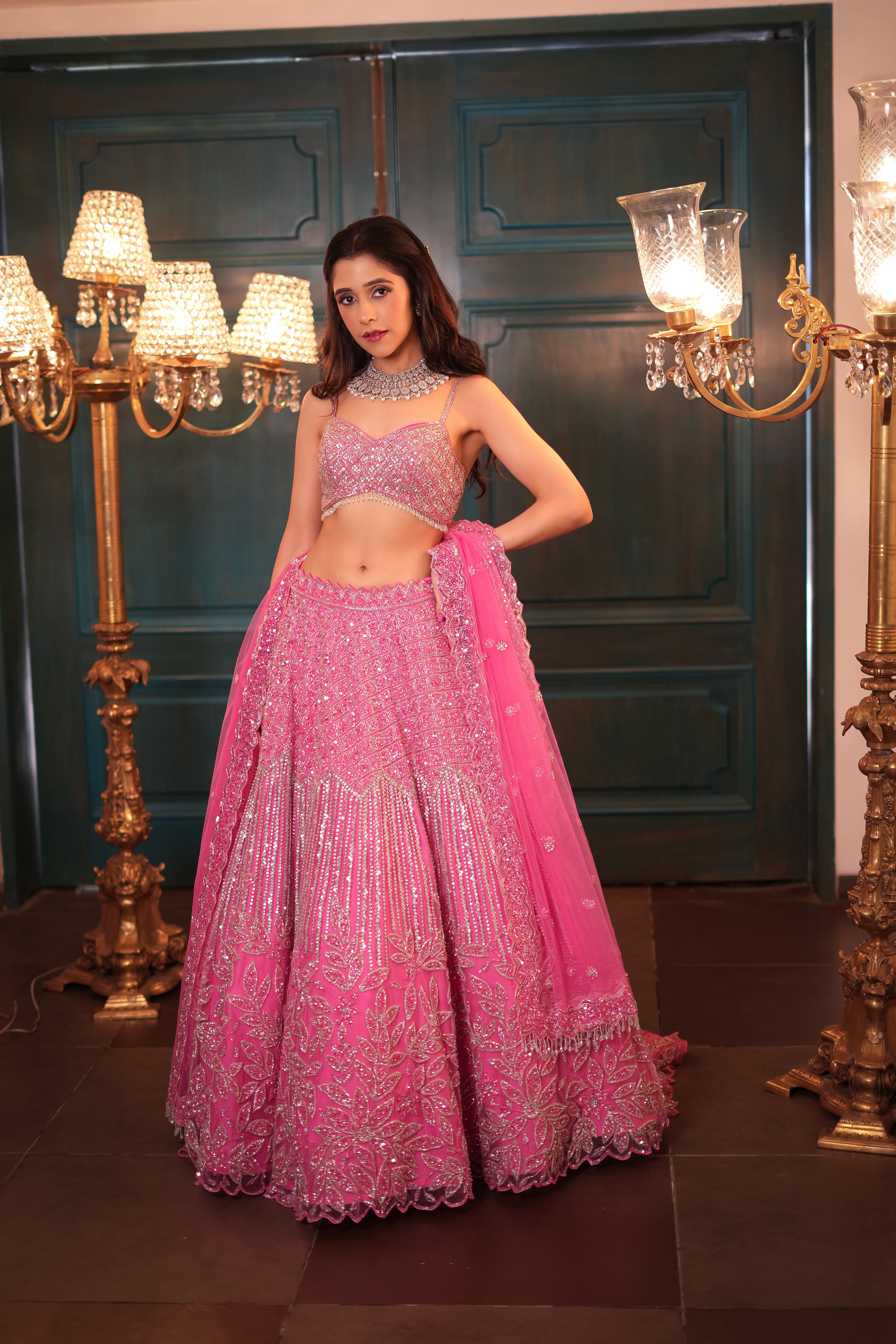 Rabea Pink Lehenga