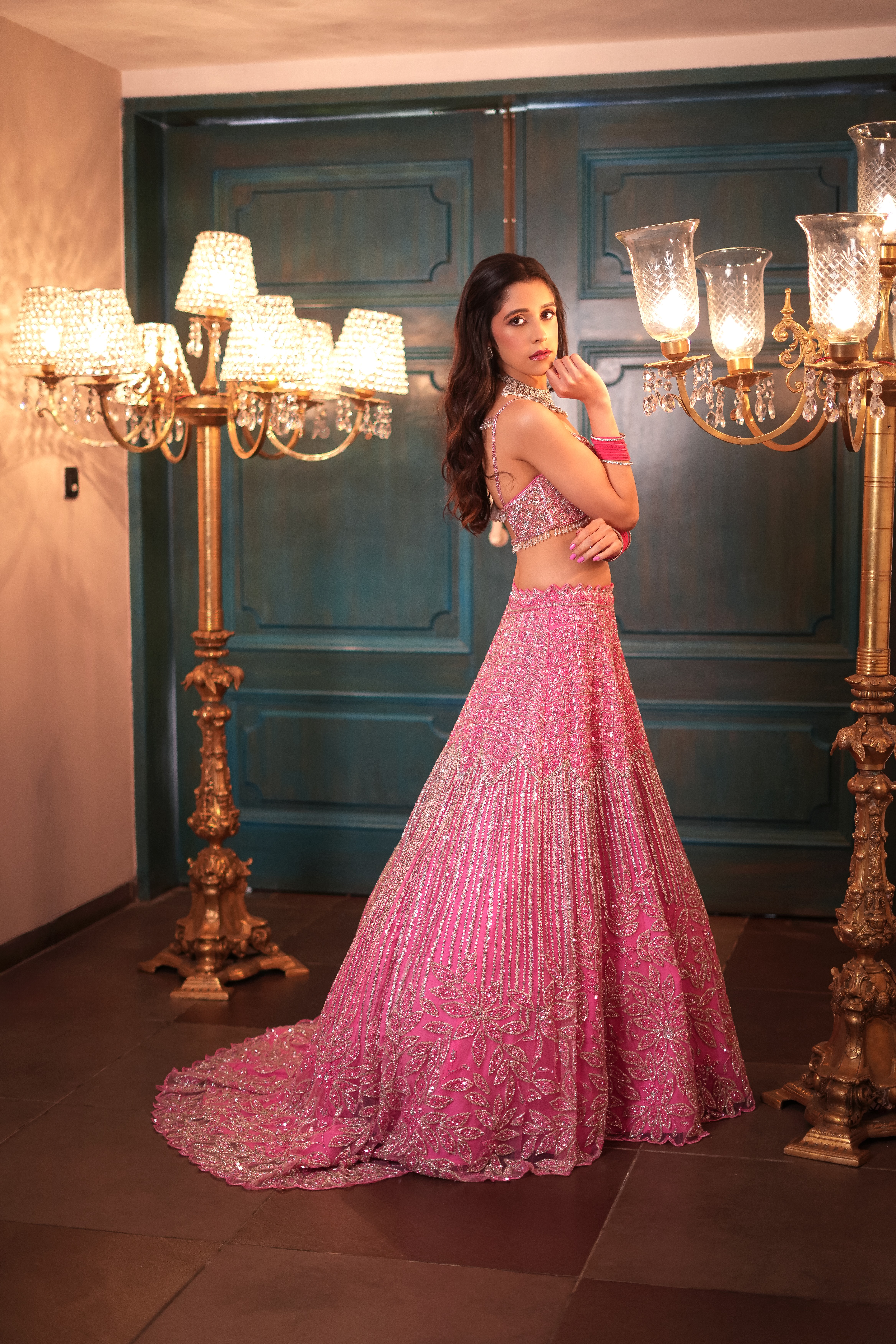 Rabea Pink Lehenga