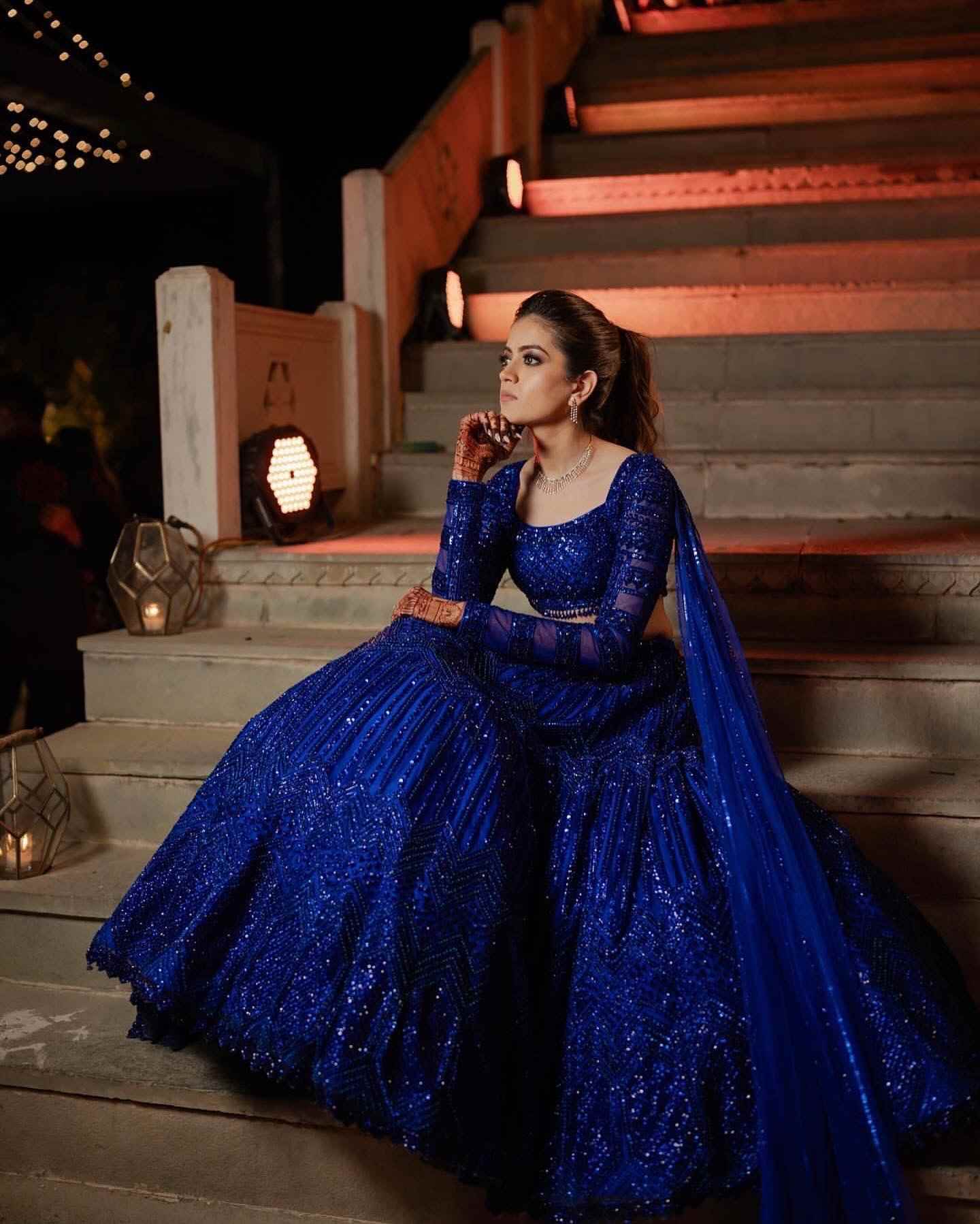 Raya Electric Blue Lehenga Set