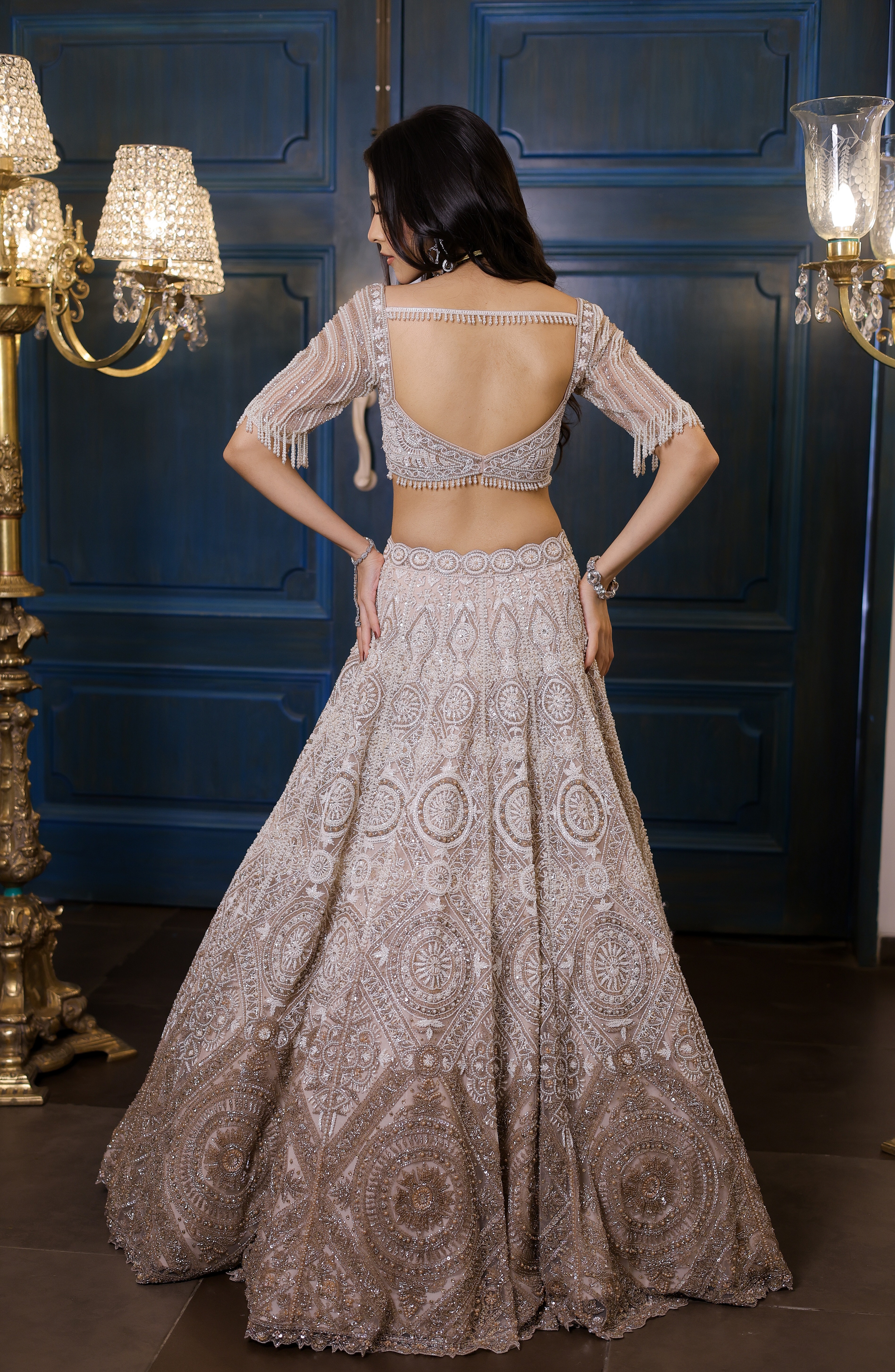 Fiona Ivory & Champagne Lehenga