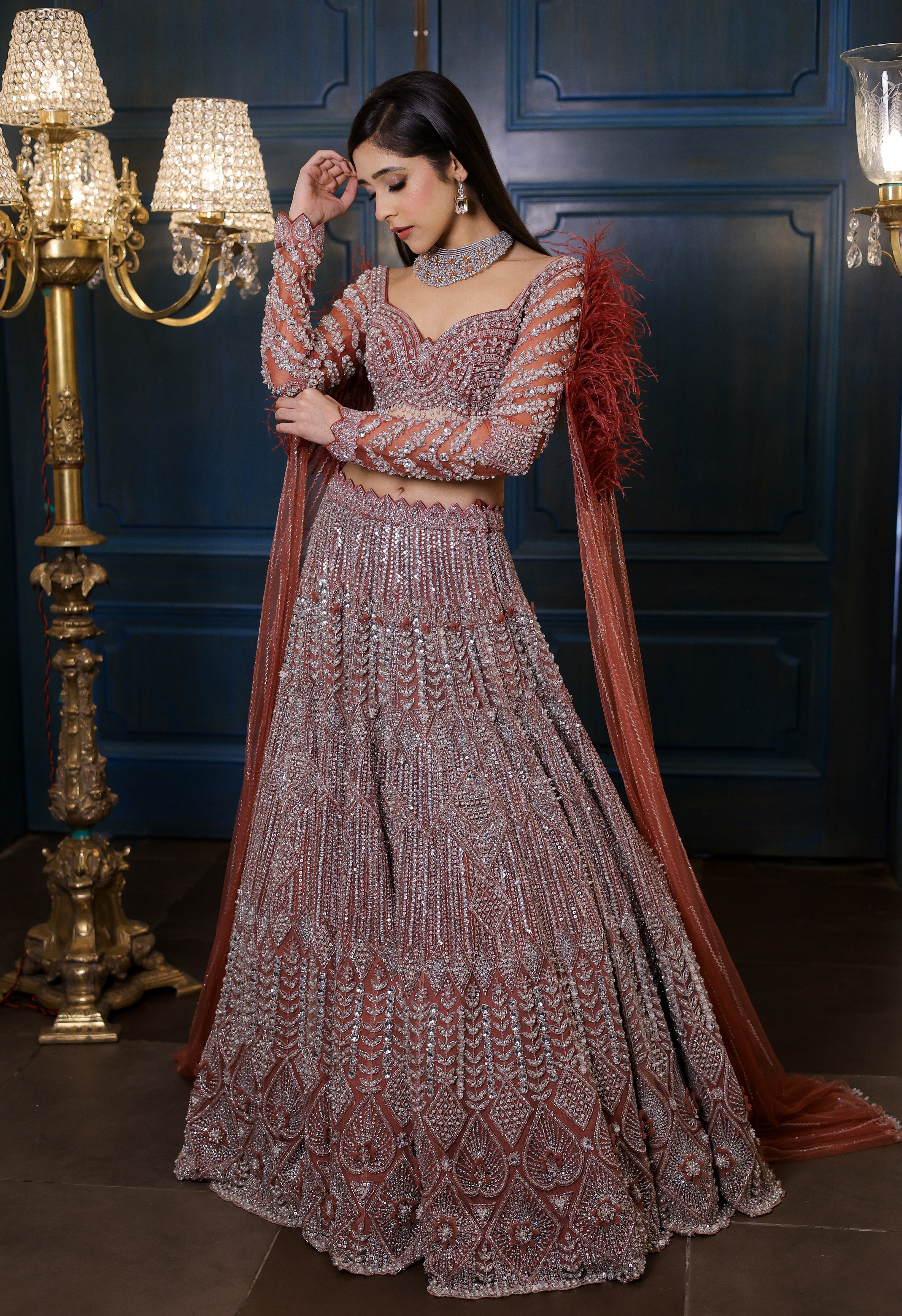 Lola Rust Lehenga