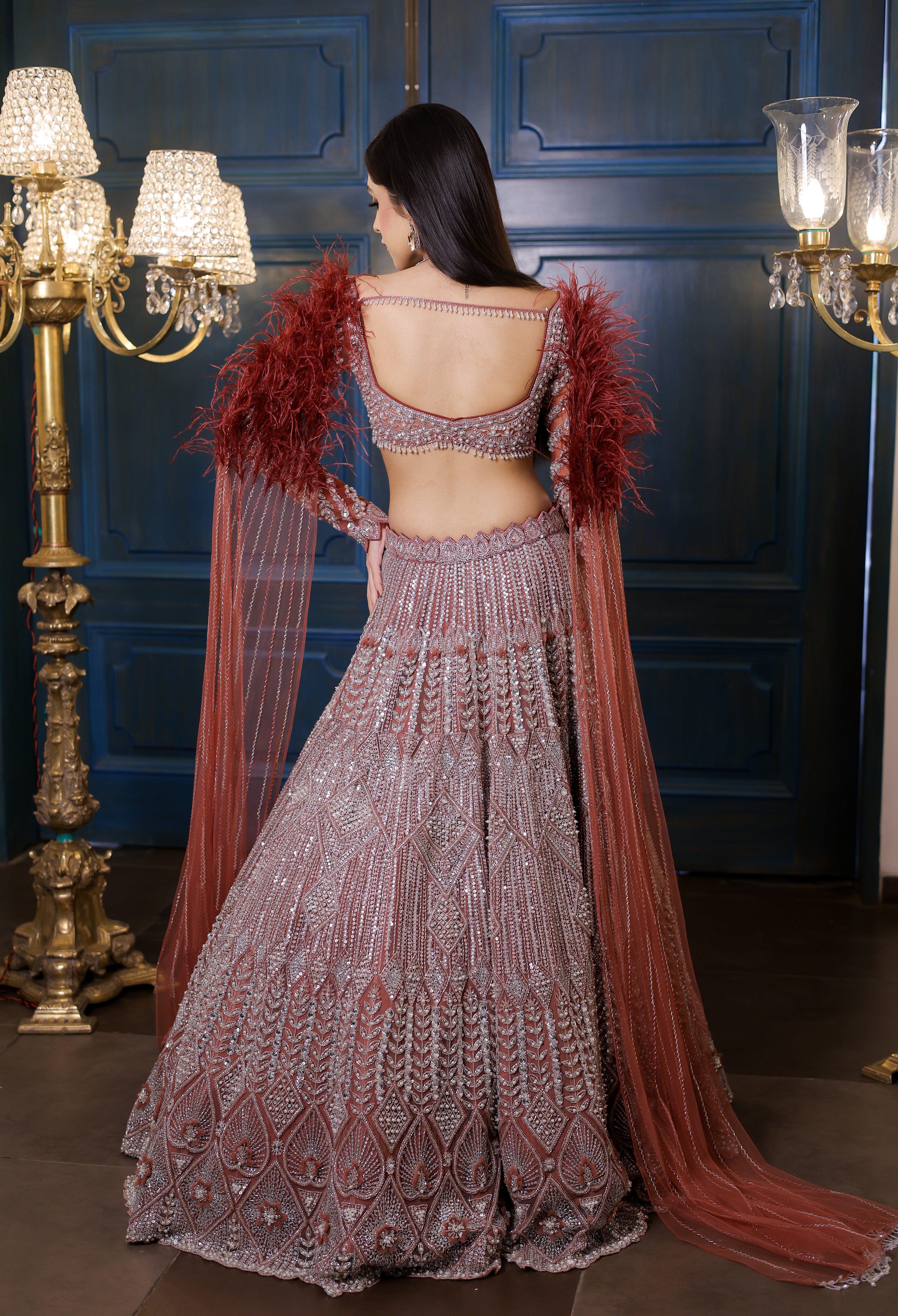 Lola Rust Lehenga