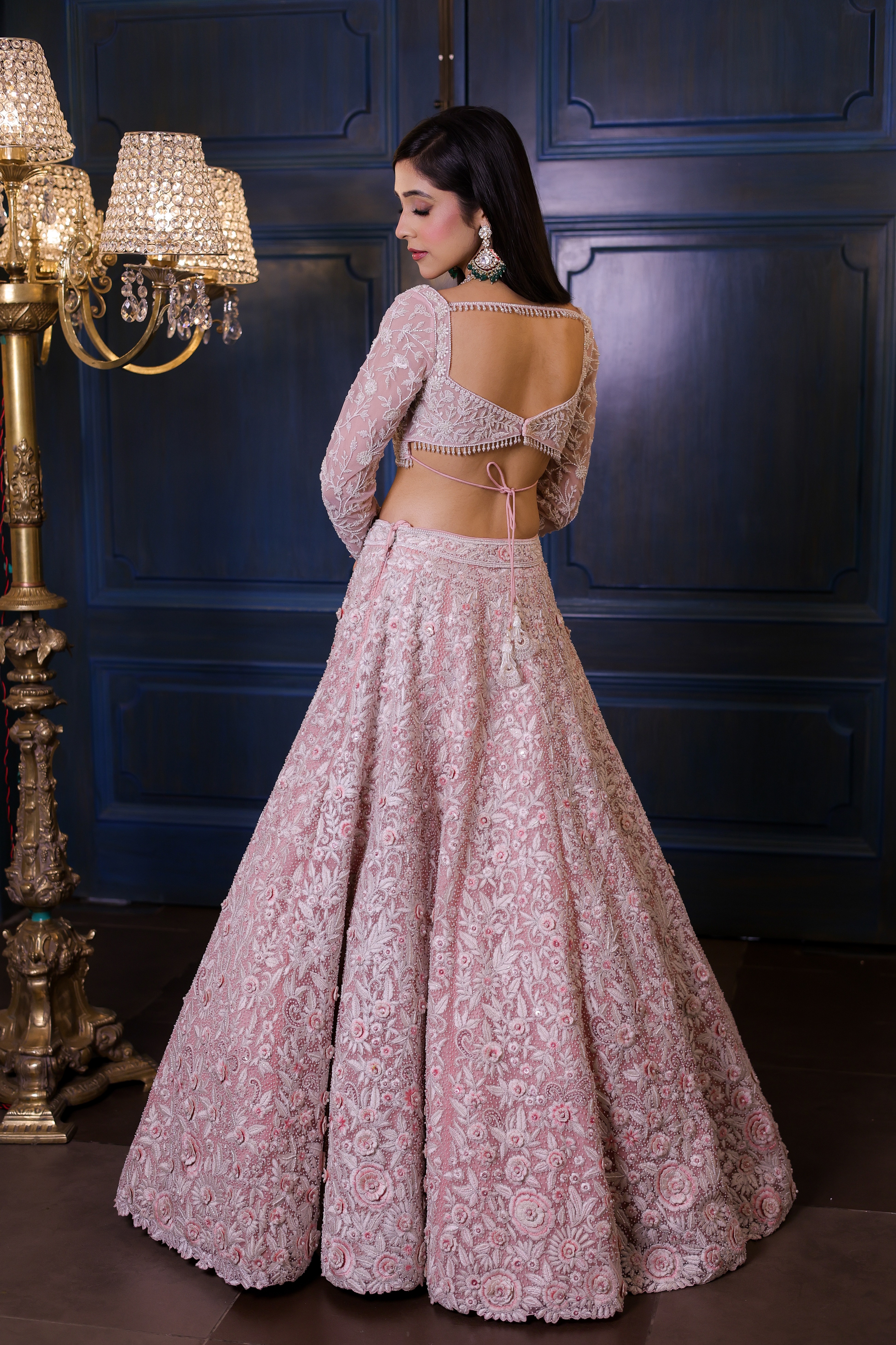 Sana Peach Bridal Lehenga