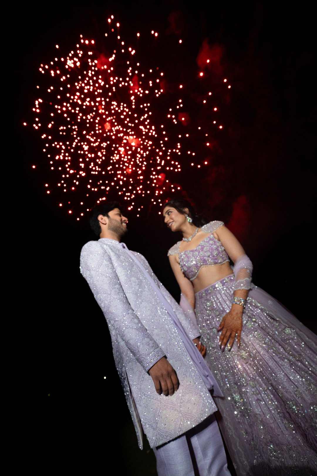 Lana Lilac Feather Lehenga
