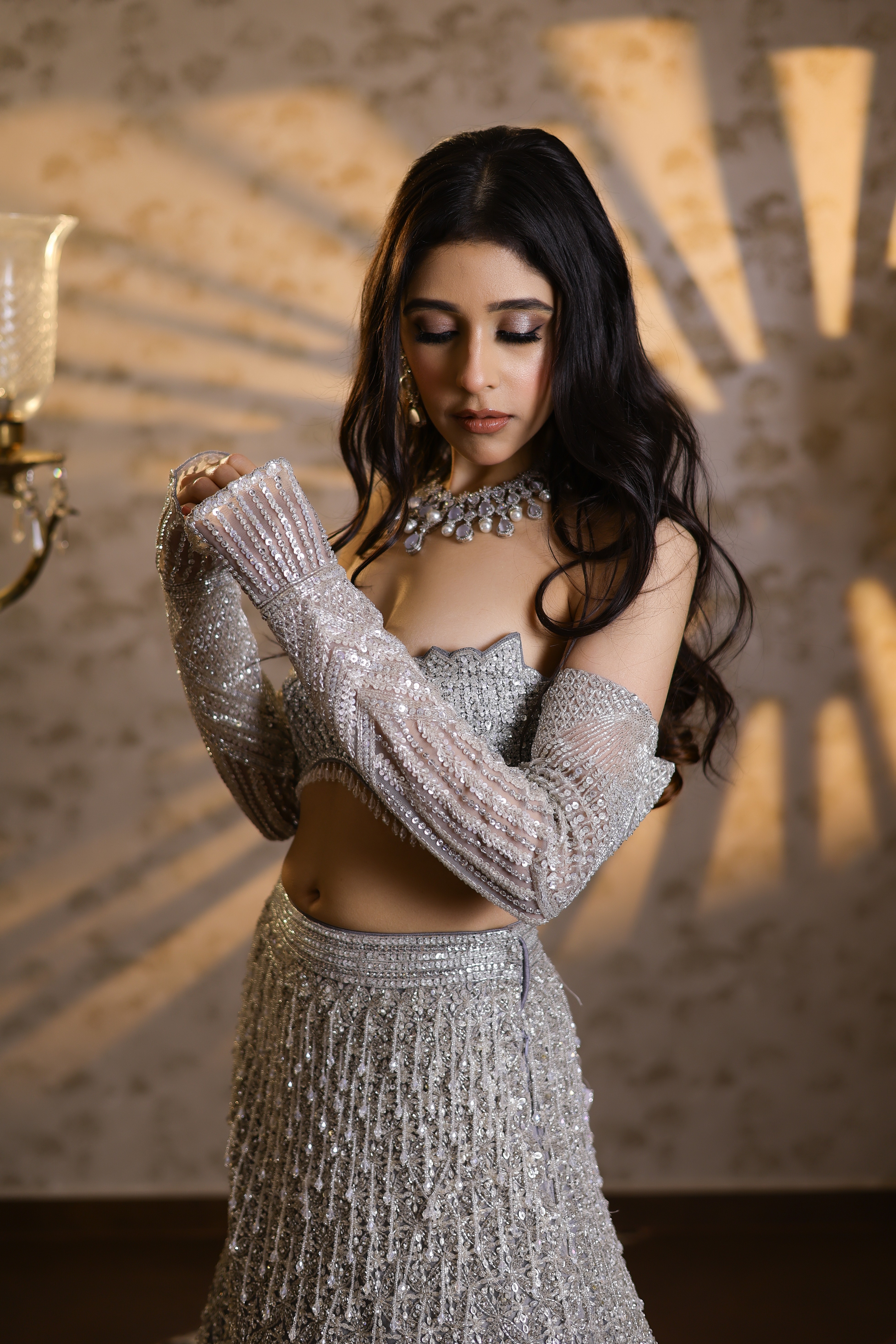 Sienna Silver Lehenga