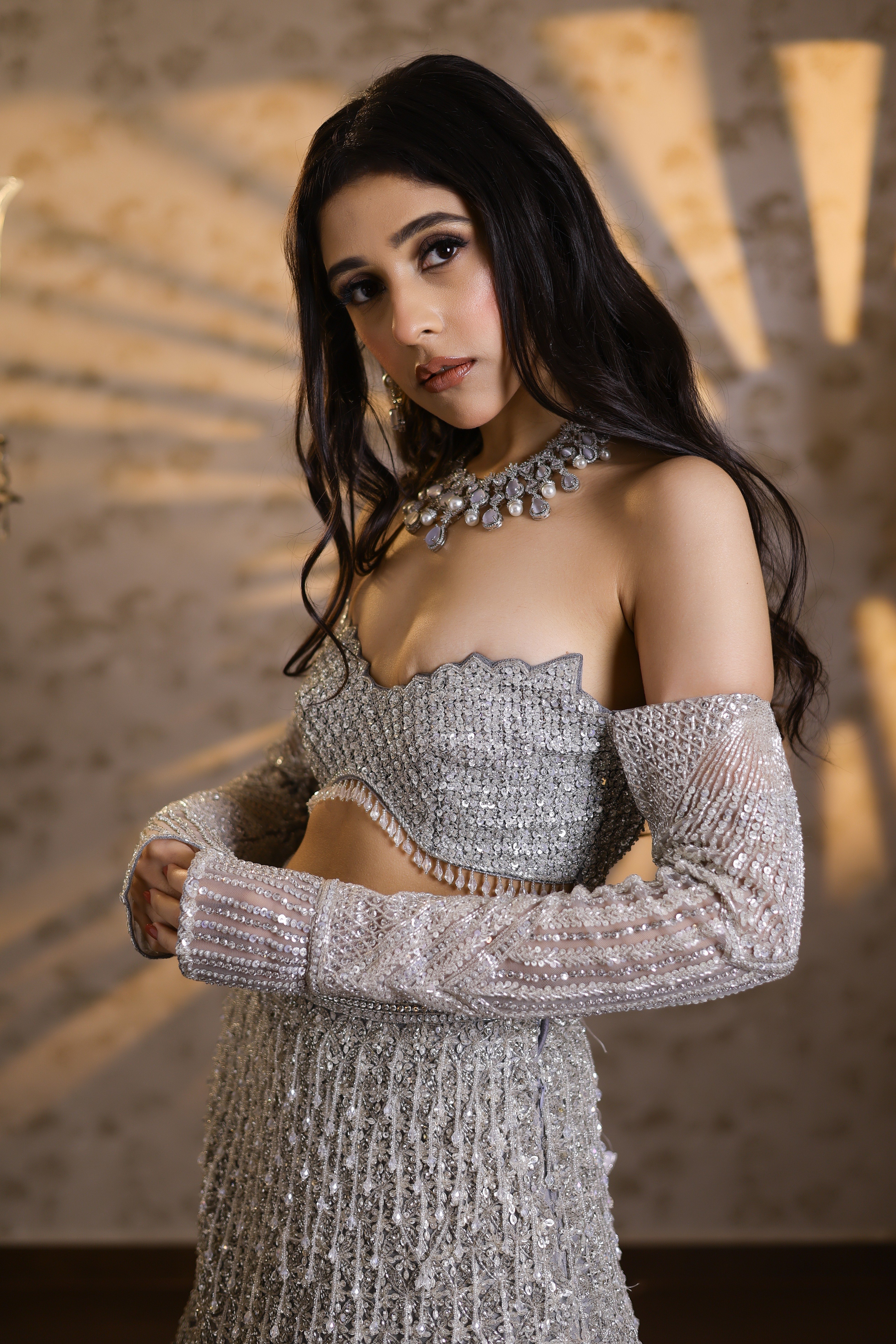 Sienna Silver Lehenga
