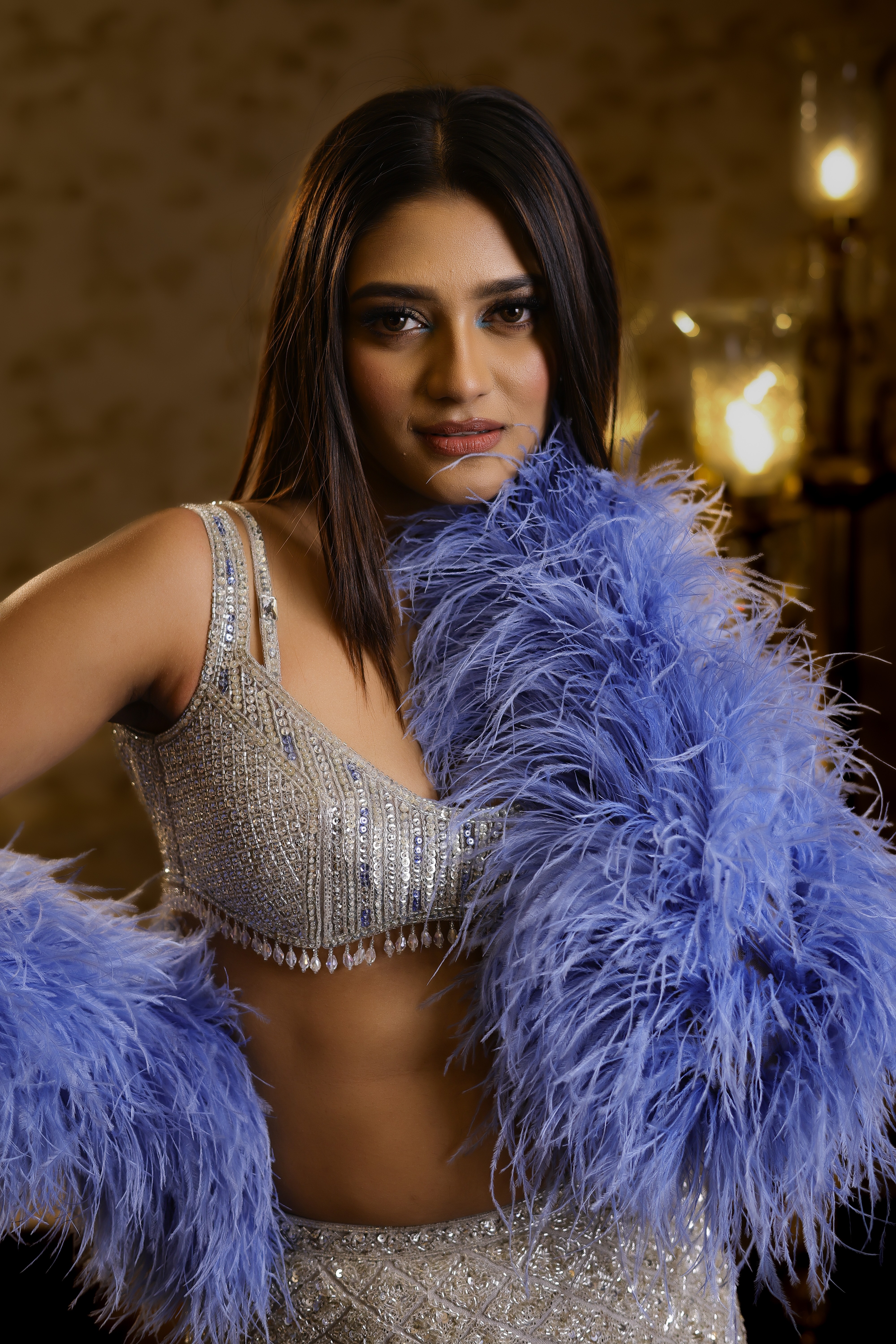 Silver Serena Fishcut Lehenga