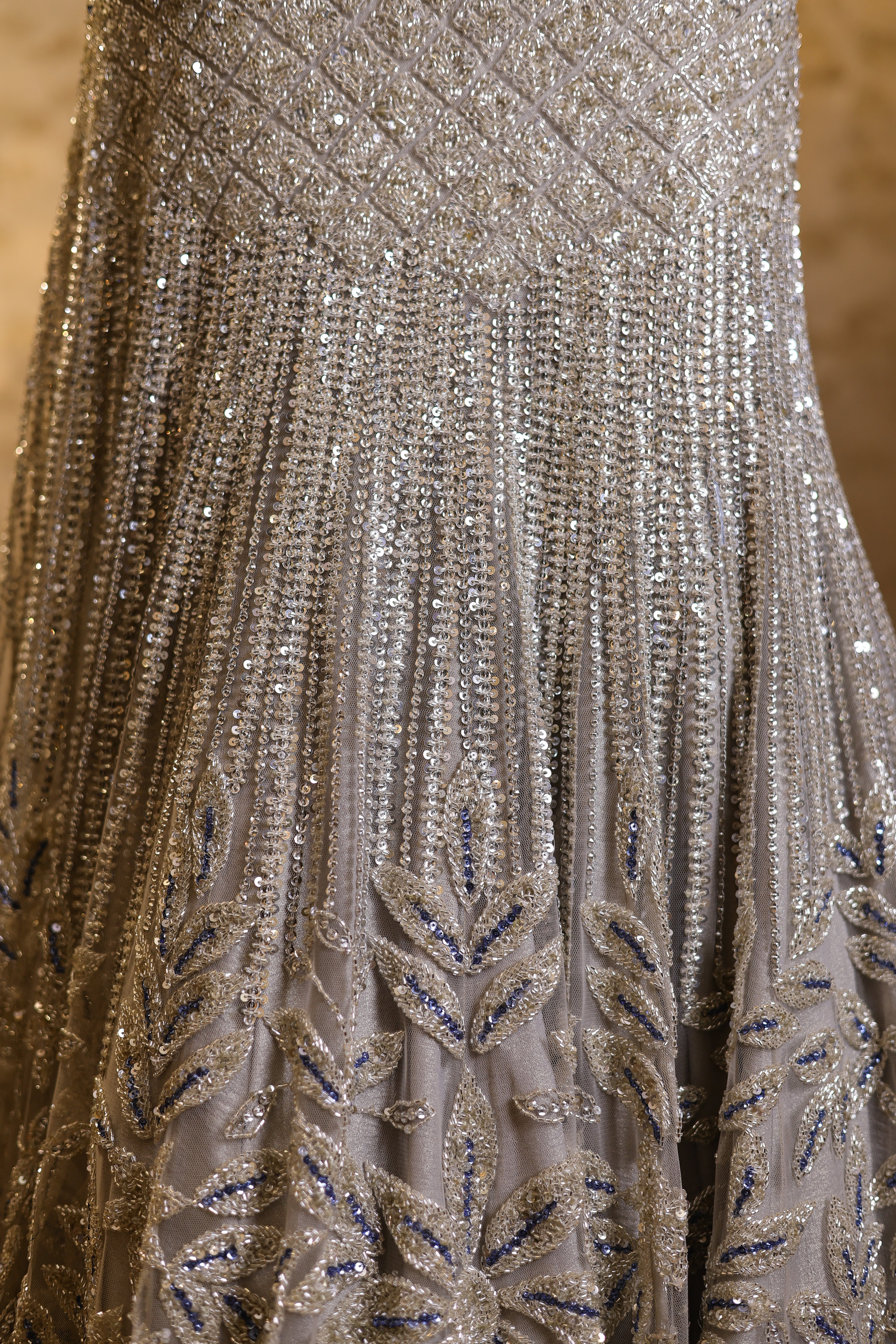 Silver Serena Fishcut Lehenga