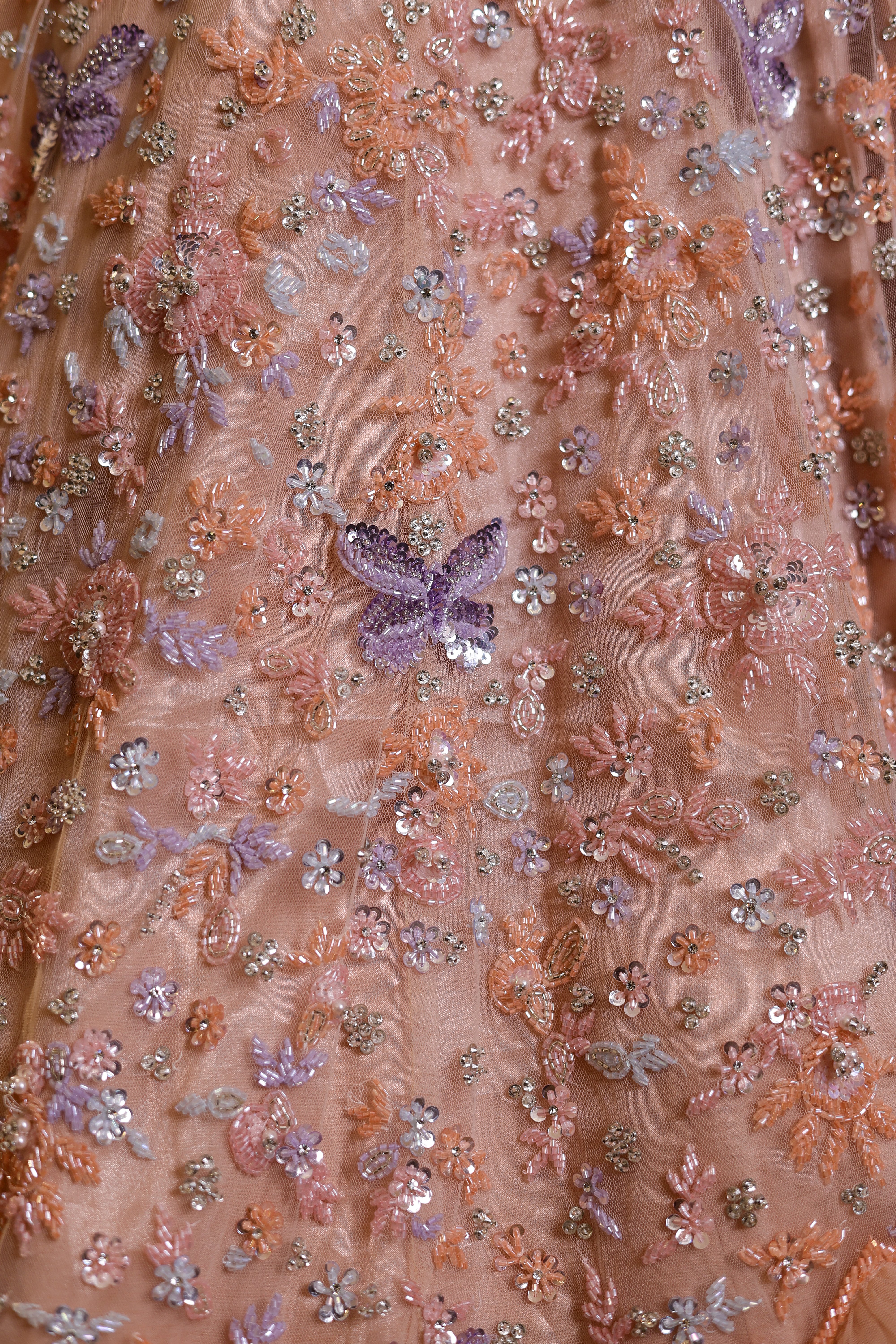 Peach Frill Lehenga