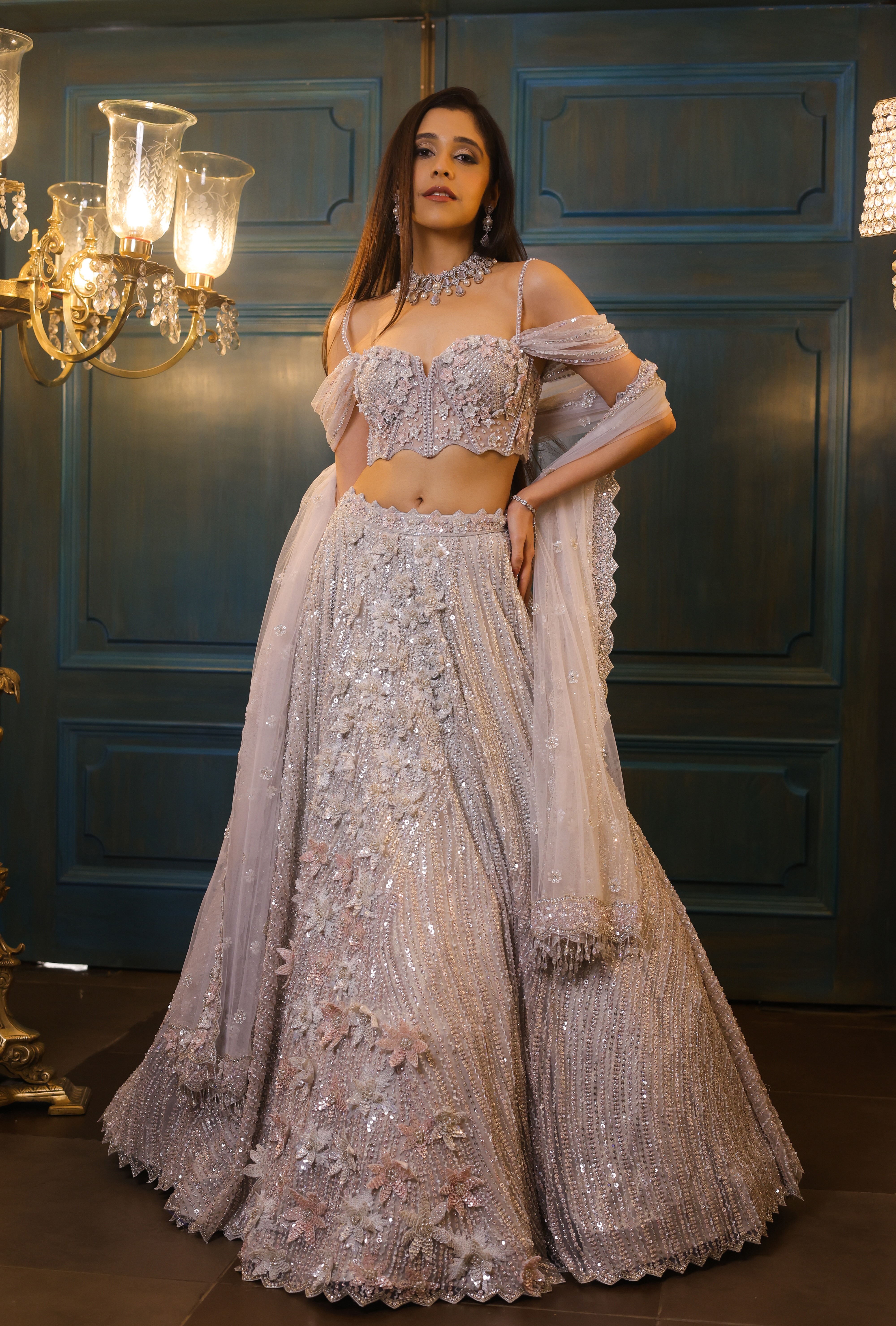 Celeste Powder Blue Lehenga