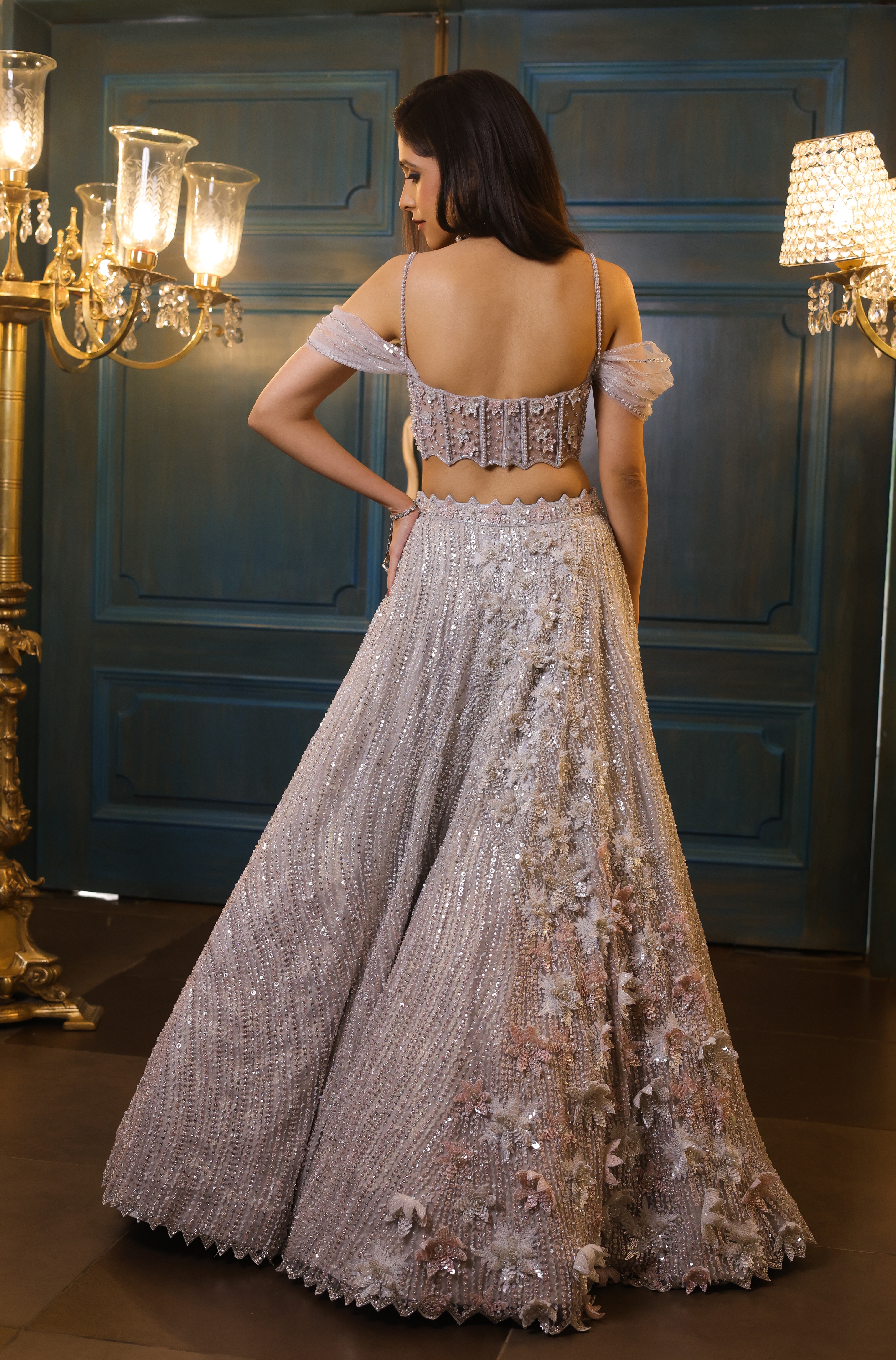 Celeste Powder Blue Lehenga
