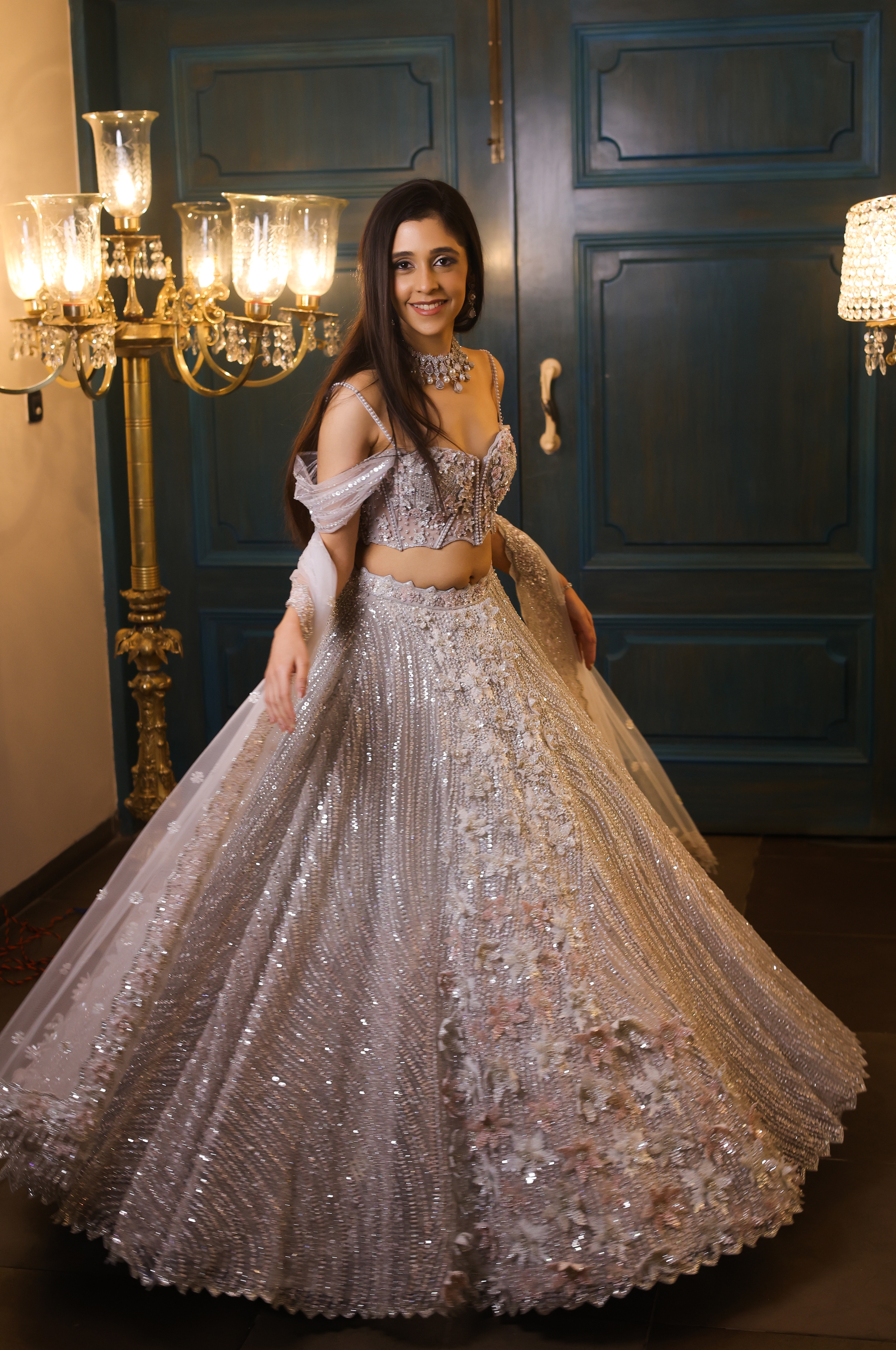 Celeste Powder Blue Lehenga