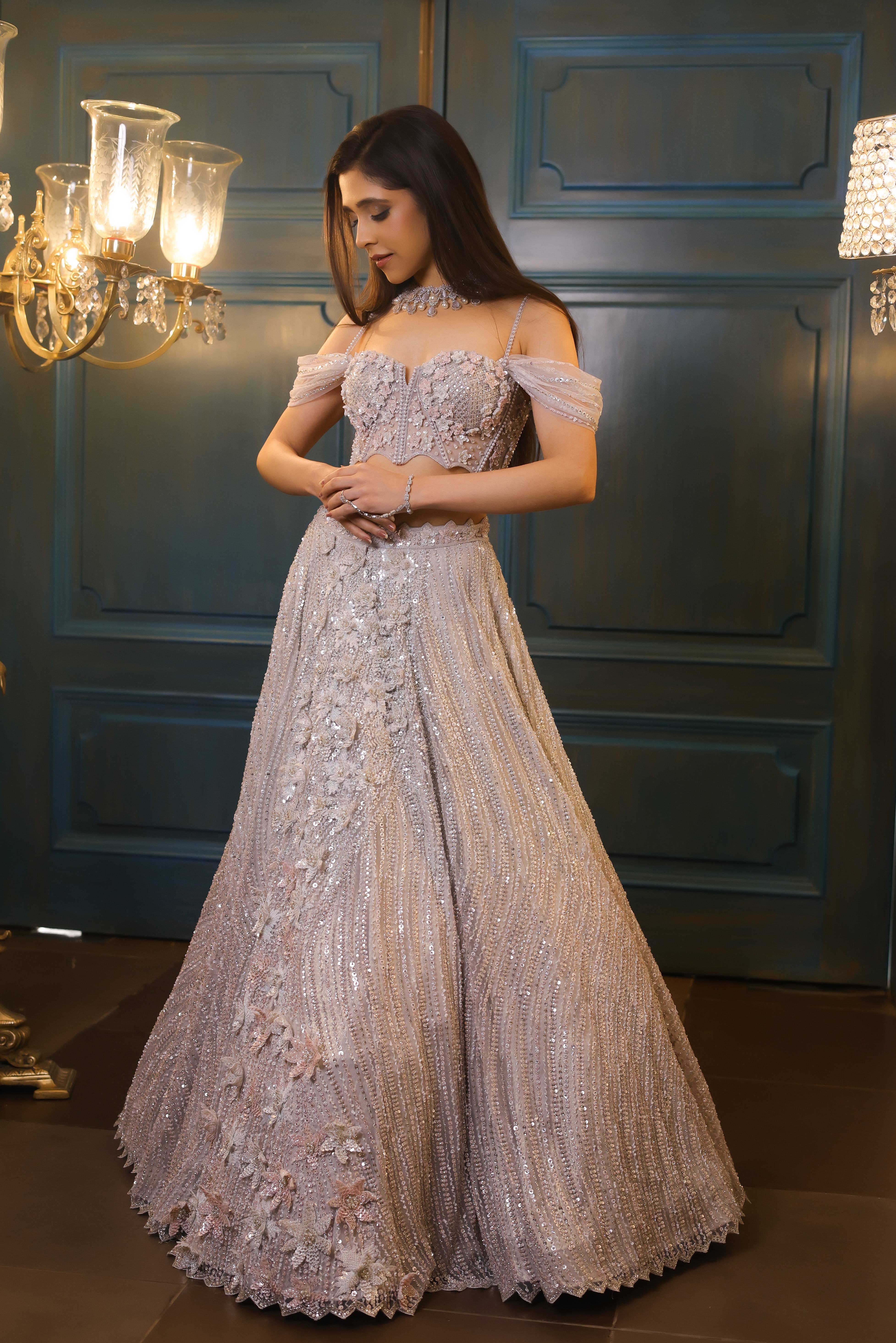 Celeste Powder Blue Lehenga