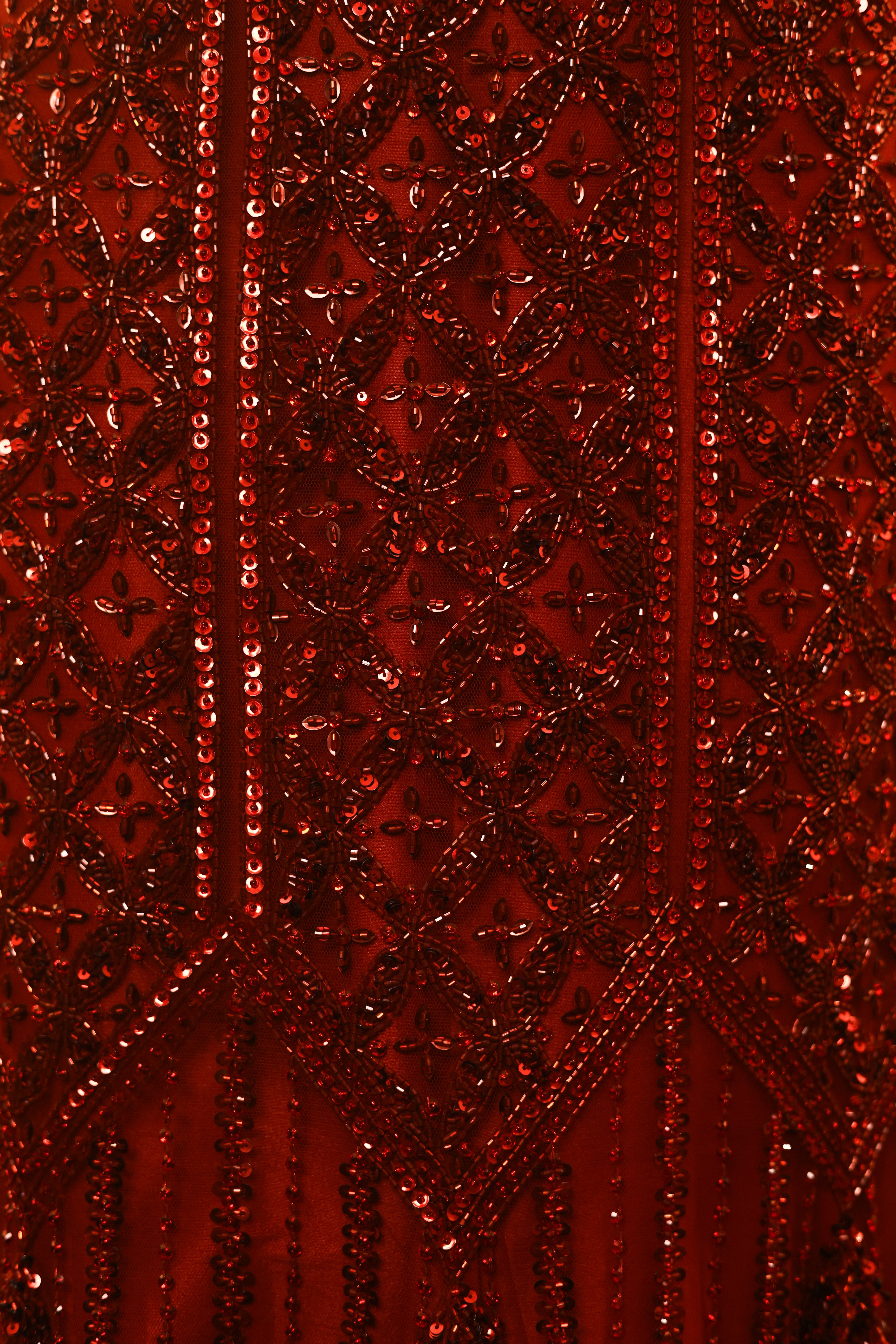 Red corset gown