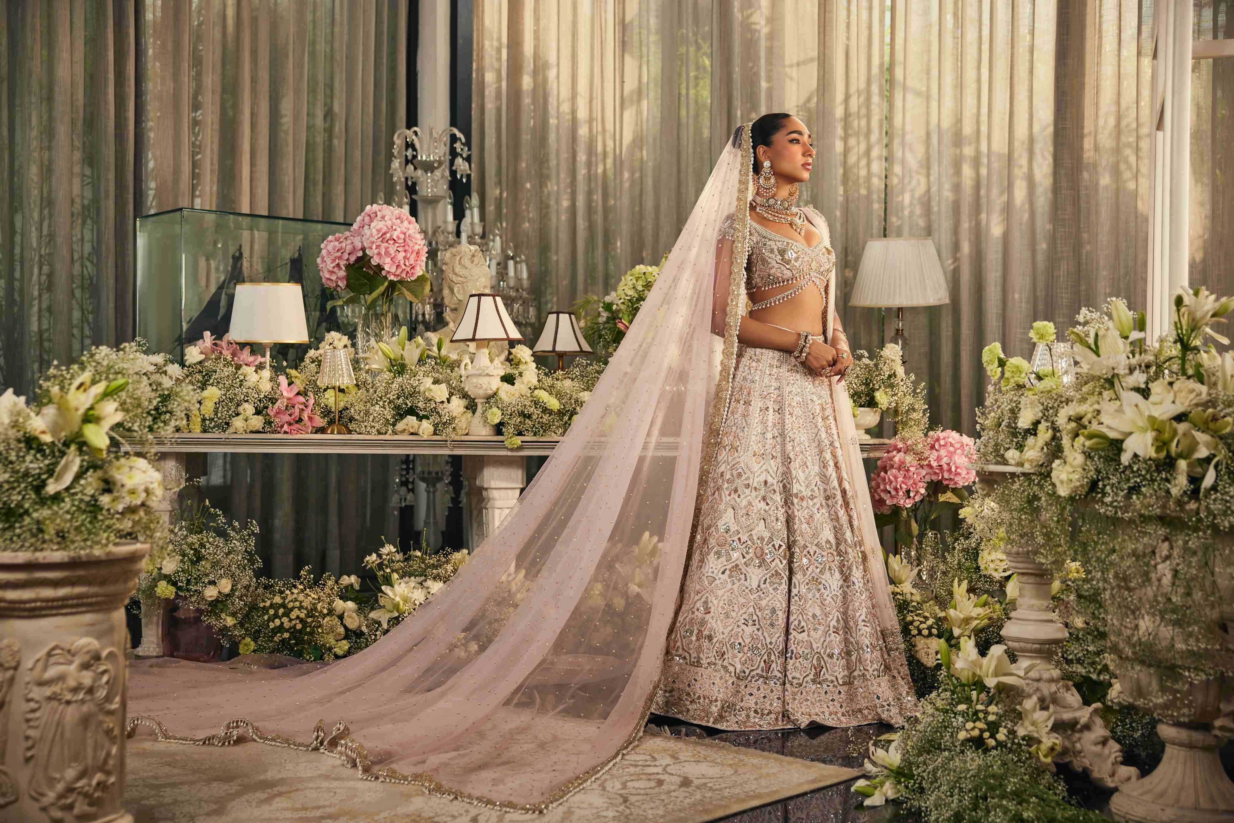 Esme pink bridal Lehenga