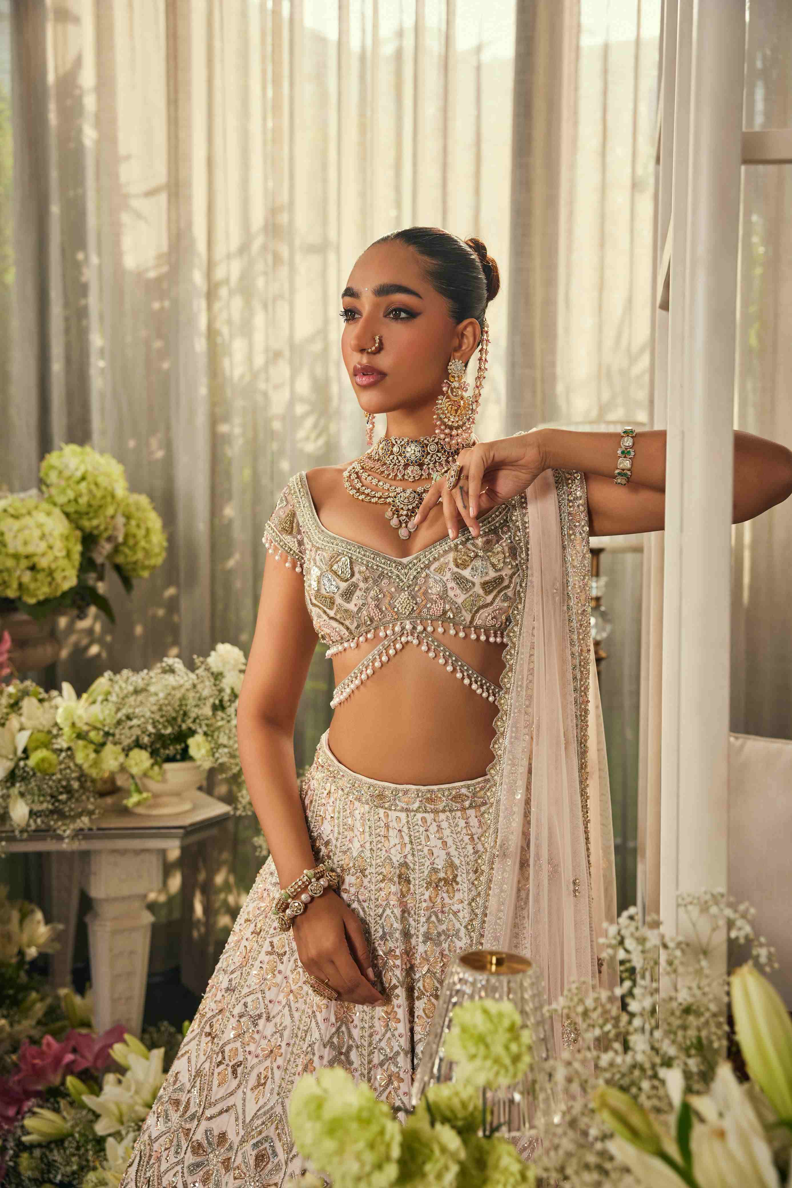 Esme pink bridal Lehenga
