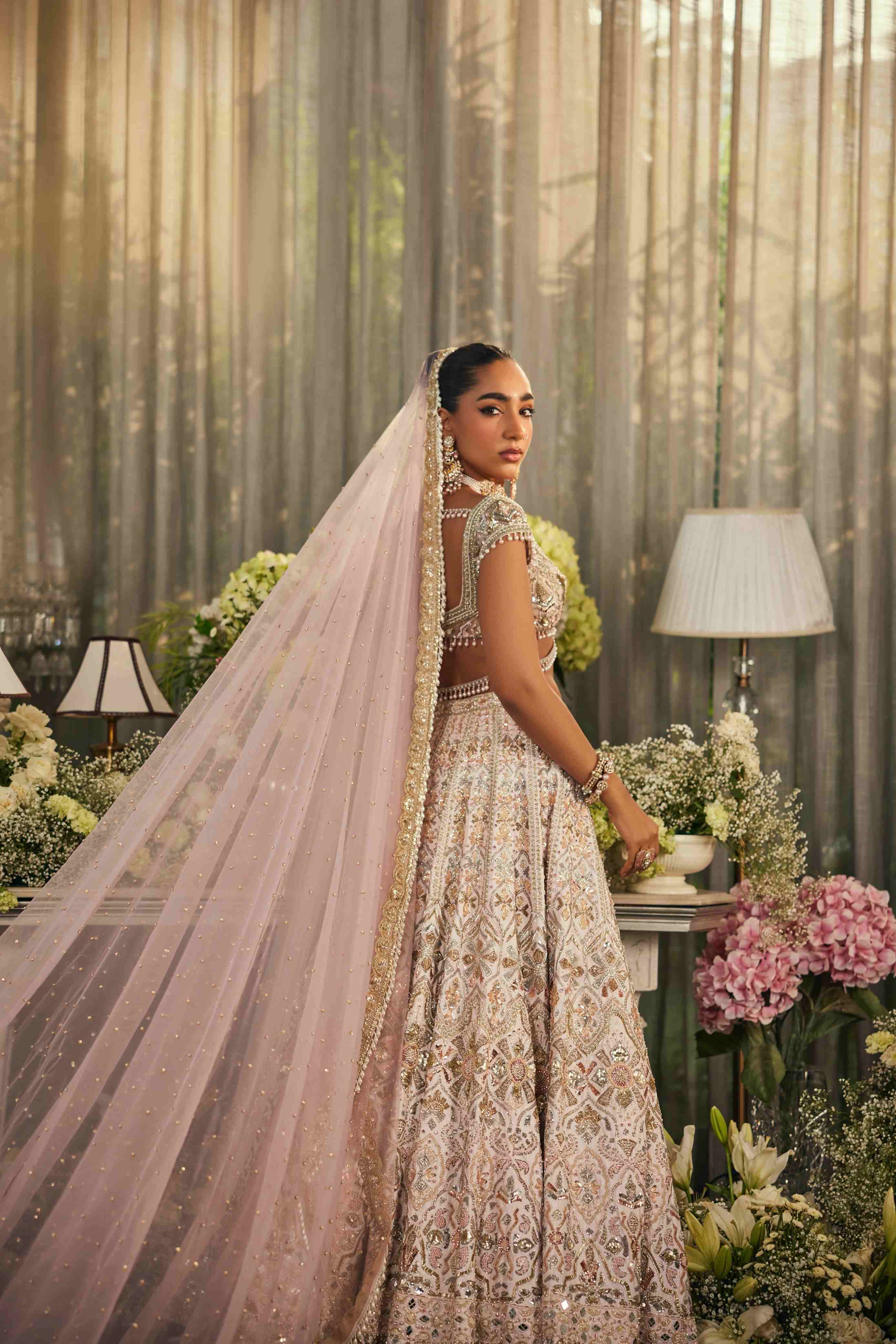 Esme pink bridal Lehenga