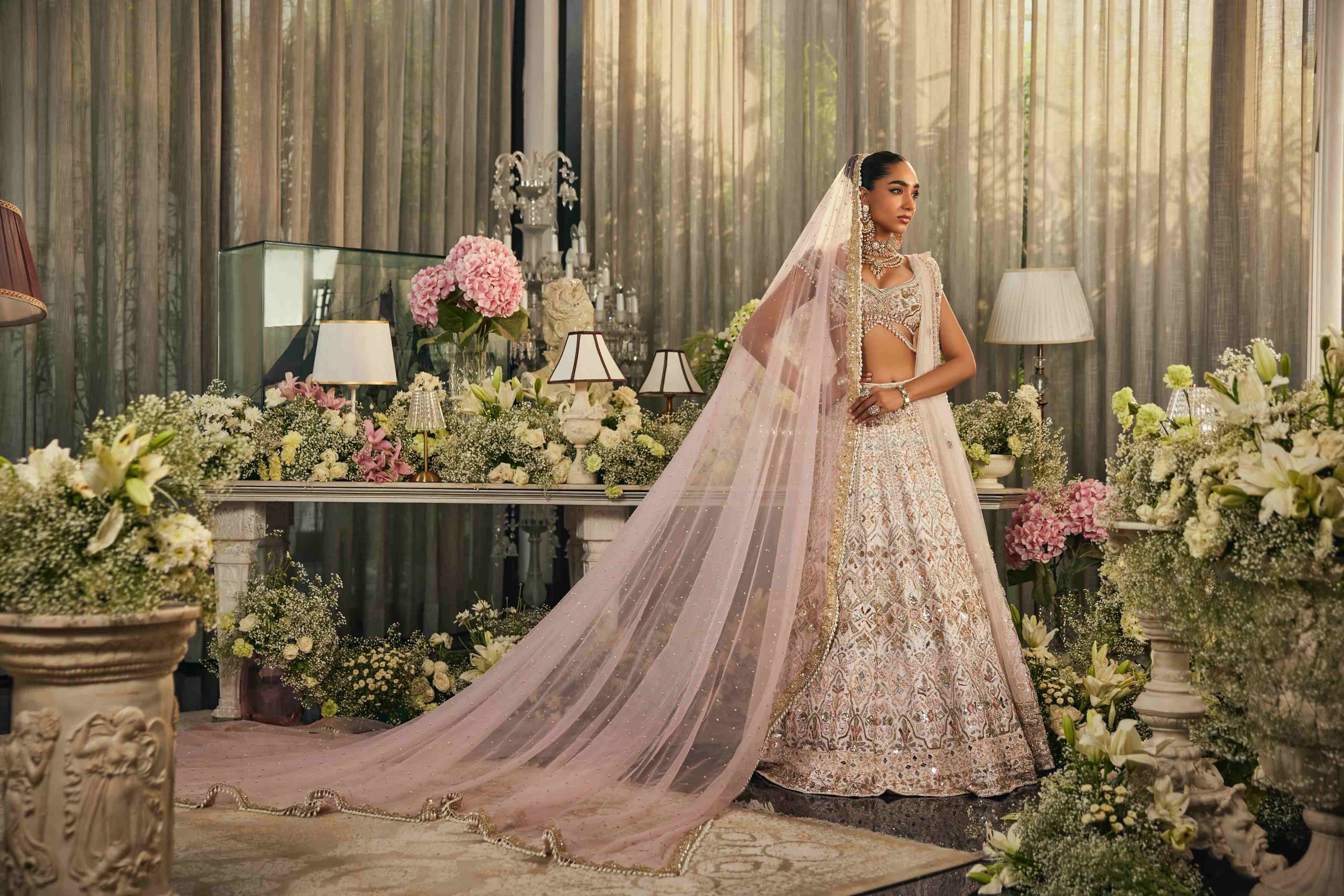 Esme pink bridal Lehenga