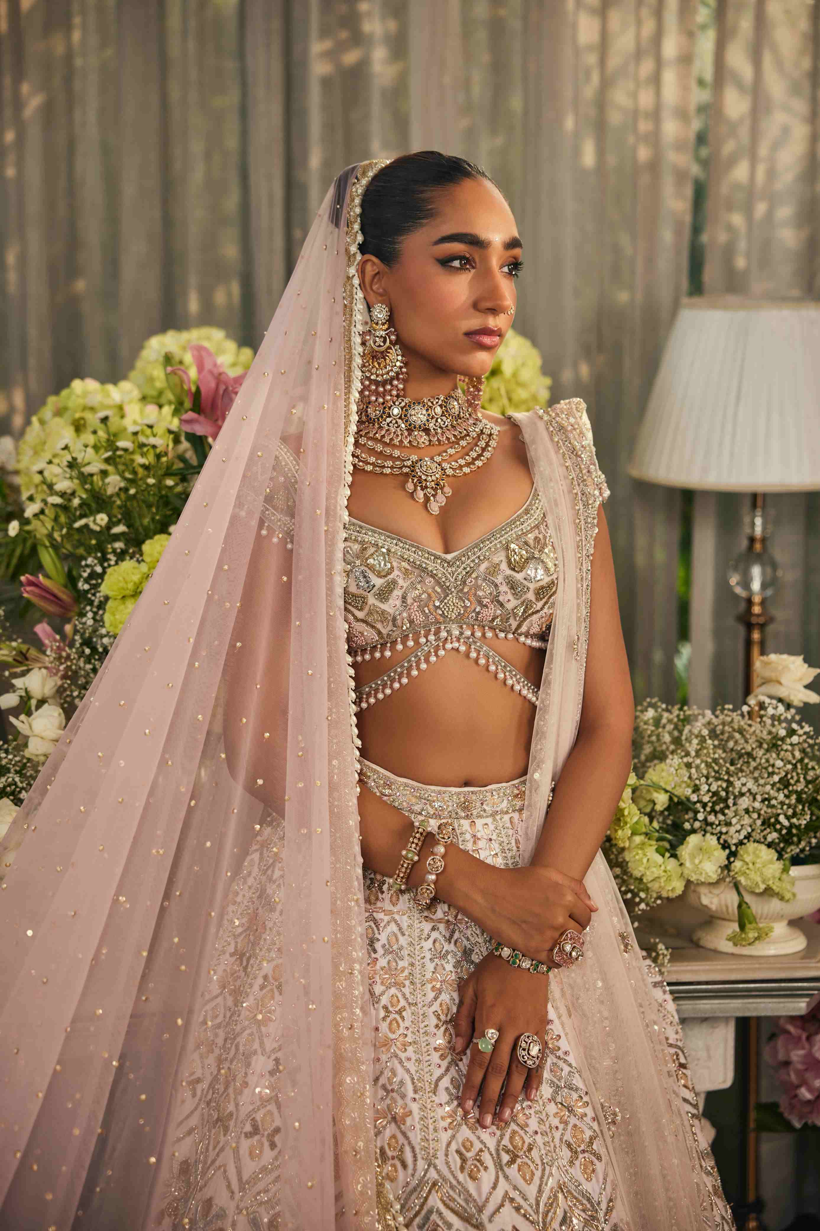 Esme pink bridal Lehenga