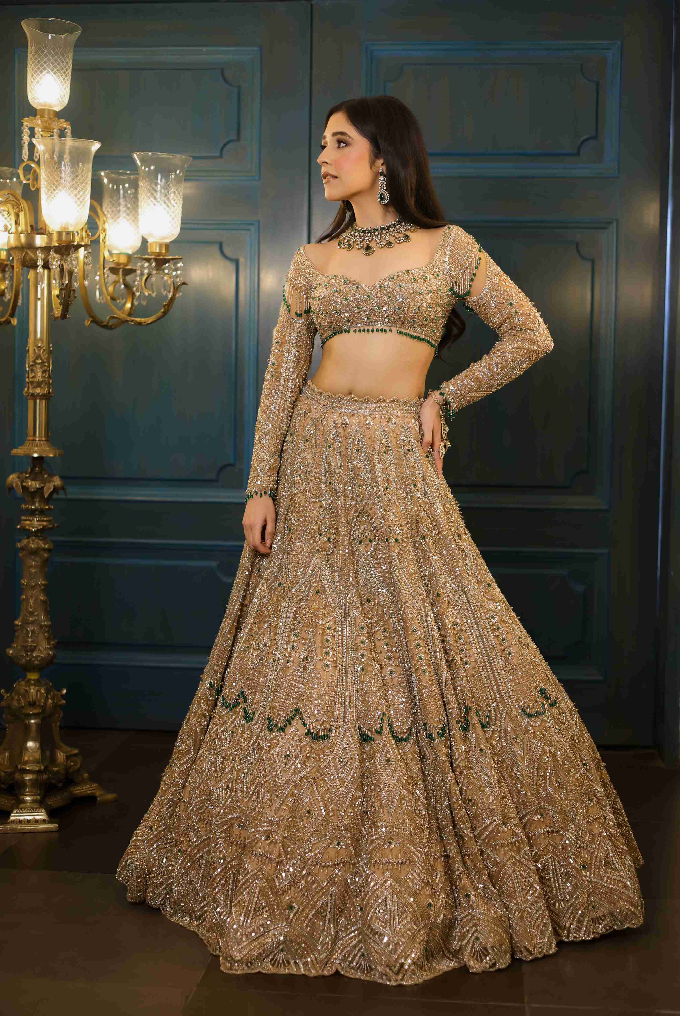 Bella Gold Lehenga