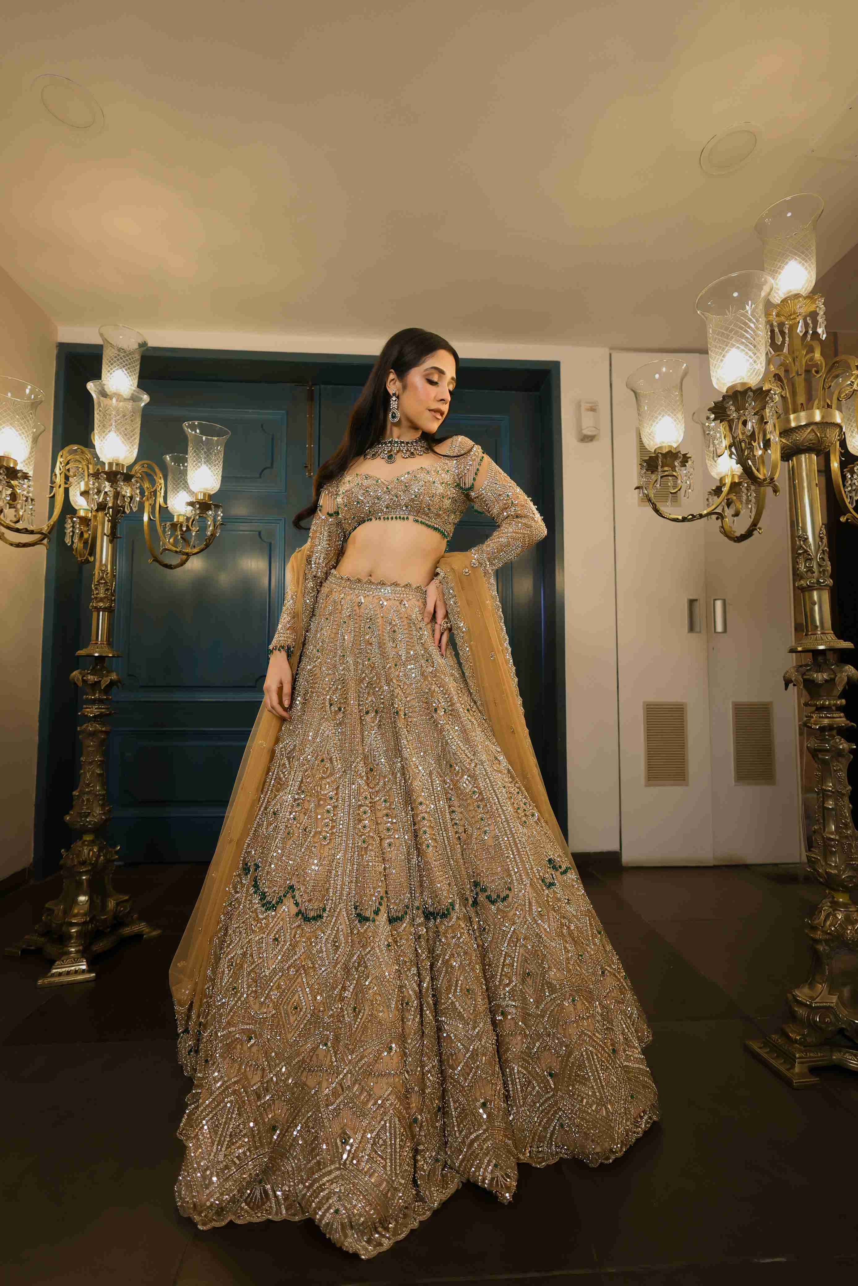 Bella Gold Lehenga