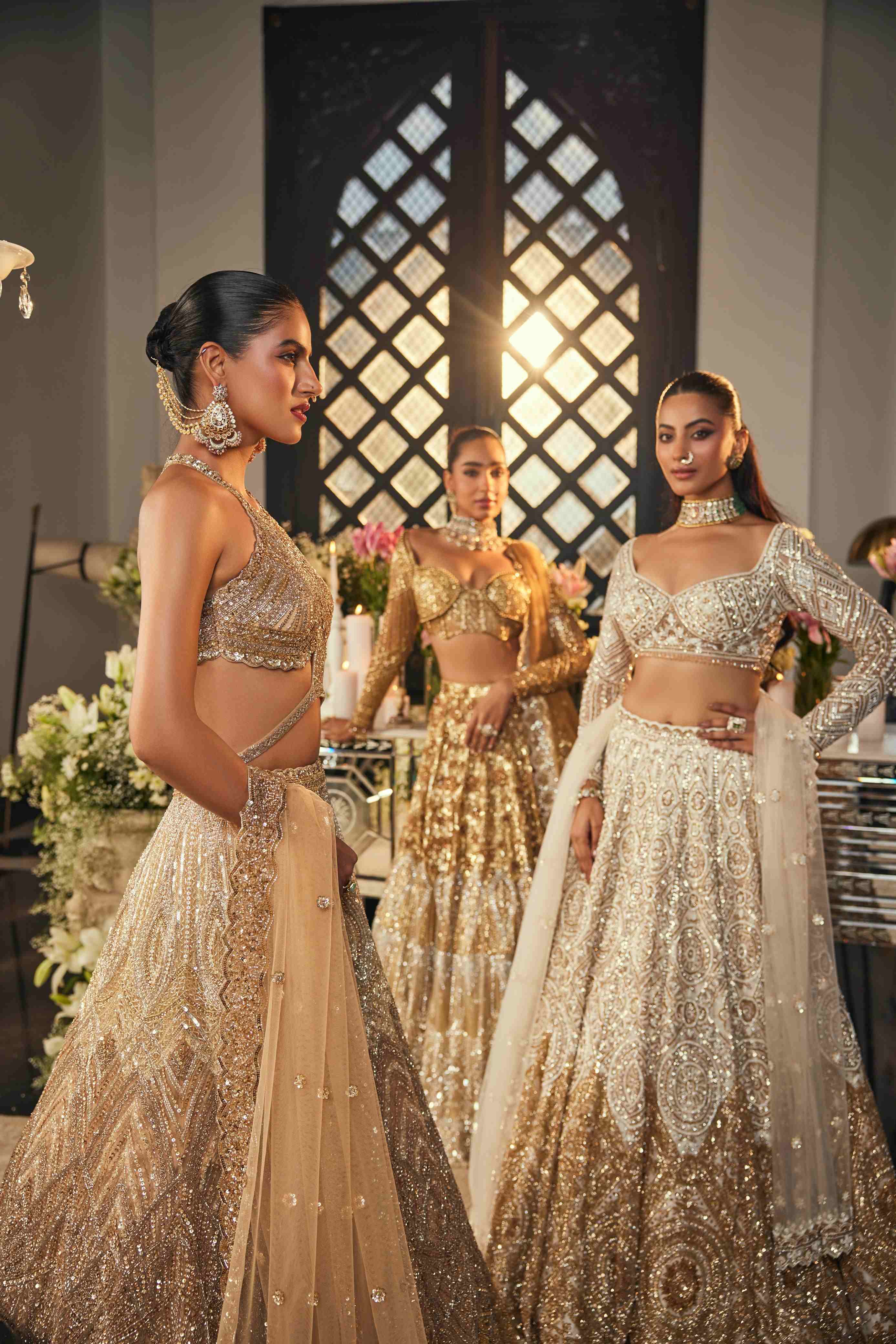 Ivory & gold lehenga
