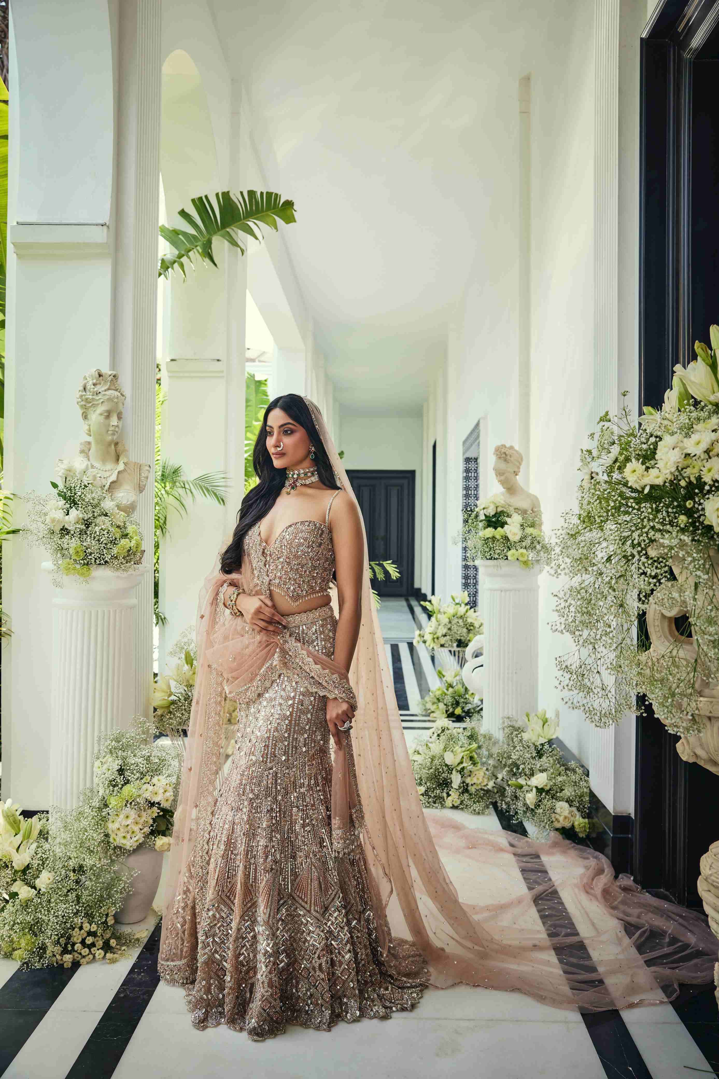 Thalia walnut fishcut Lehenga