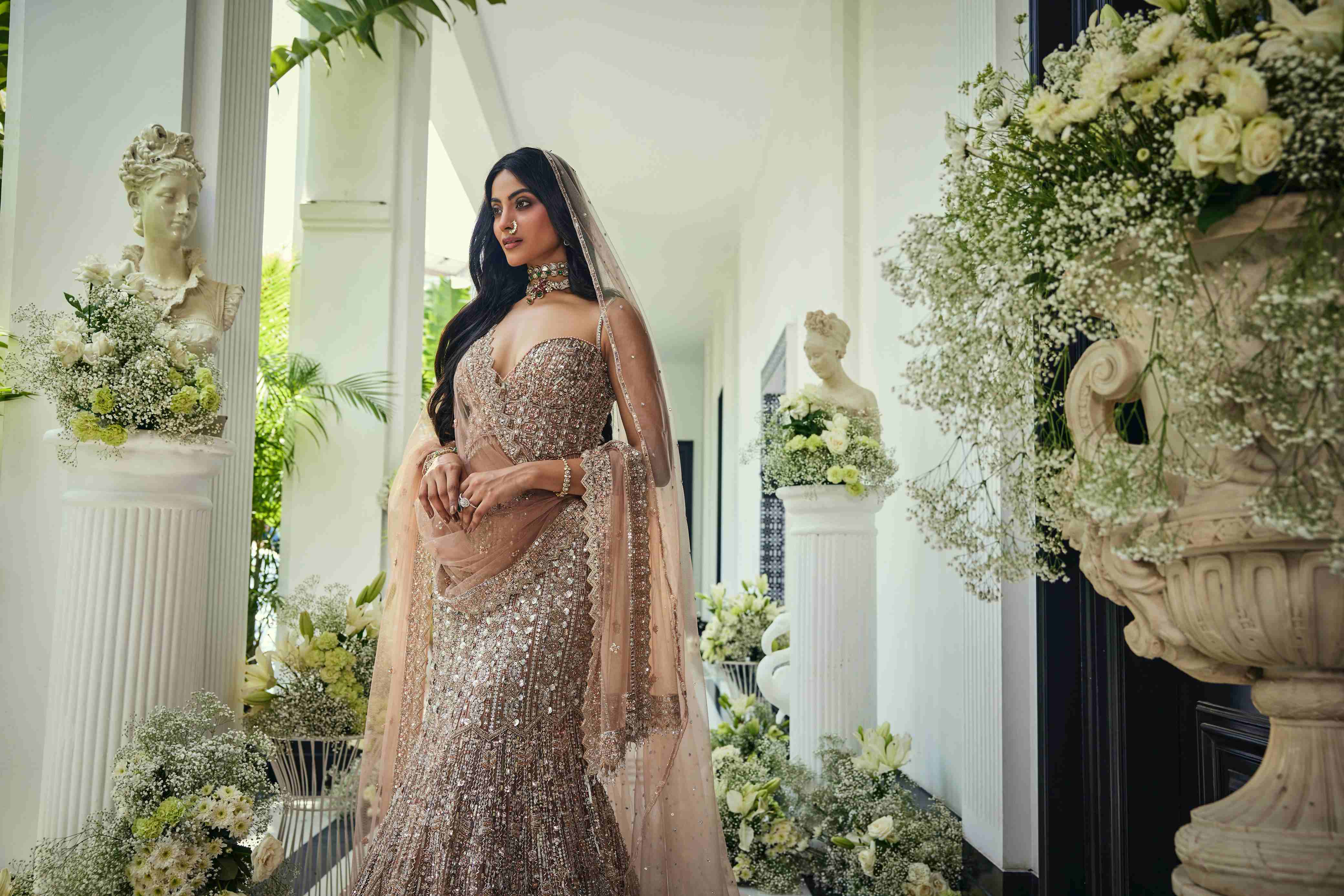 Thalia walnut fishcut Lehenga