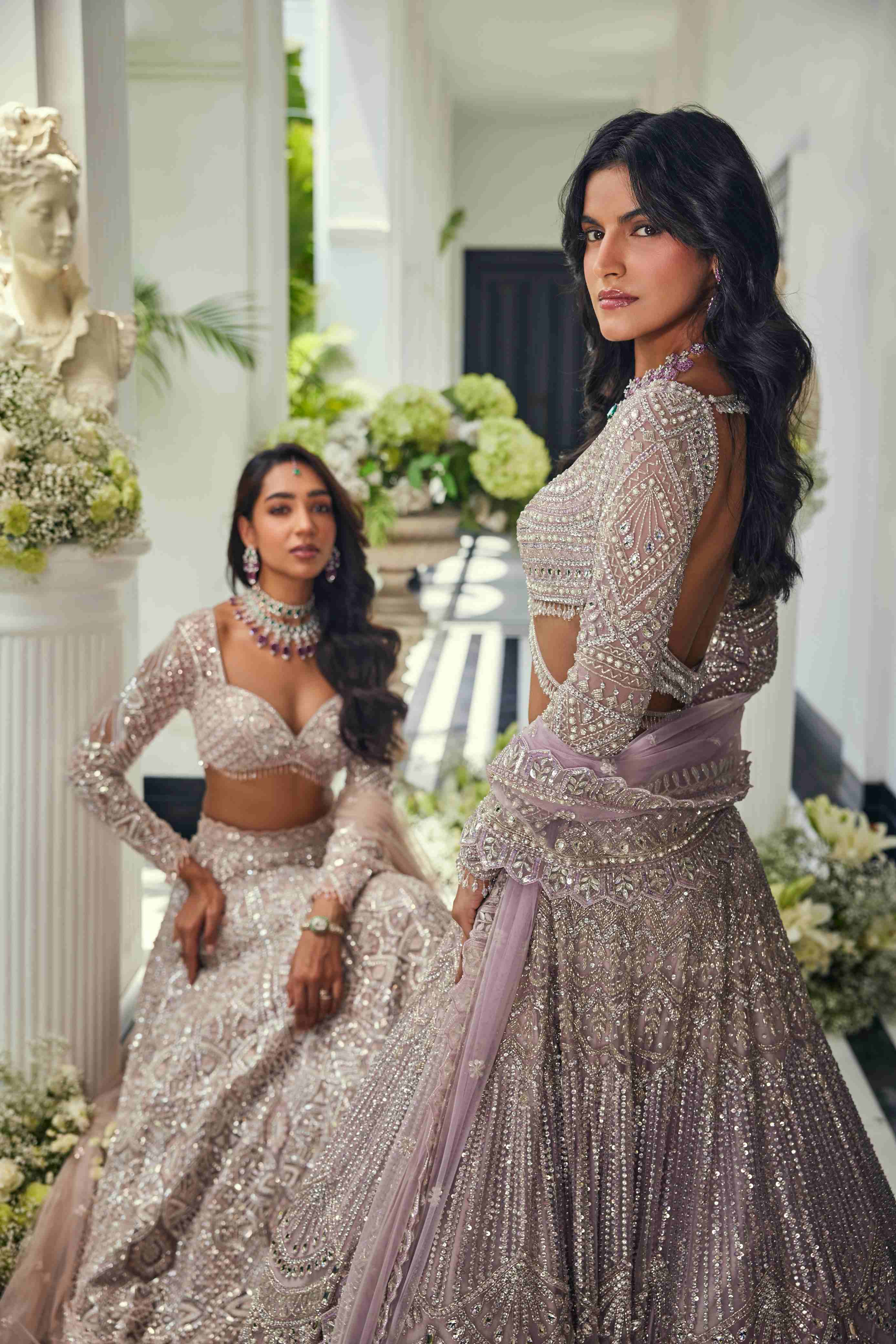 Iris Pink Crystal Lehenga