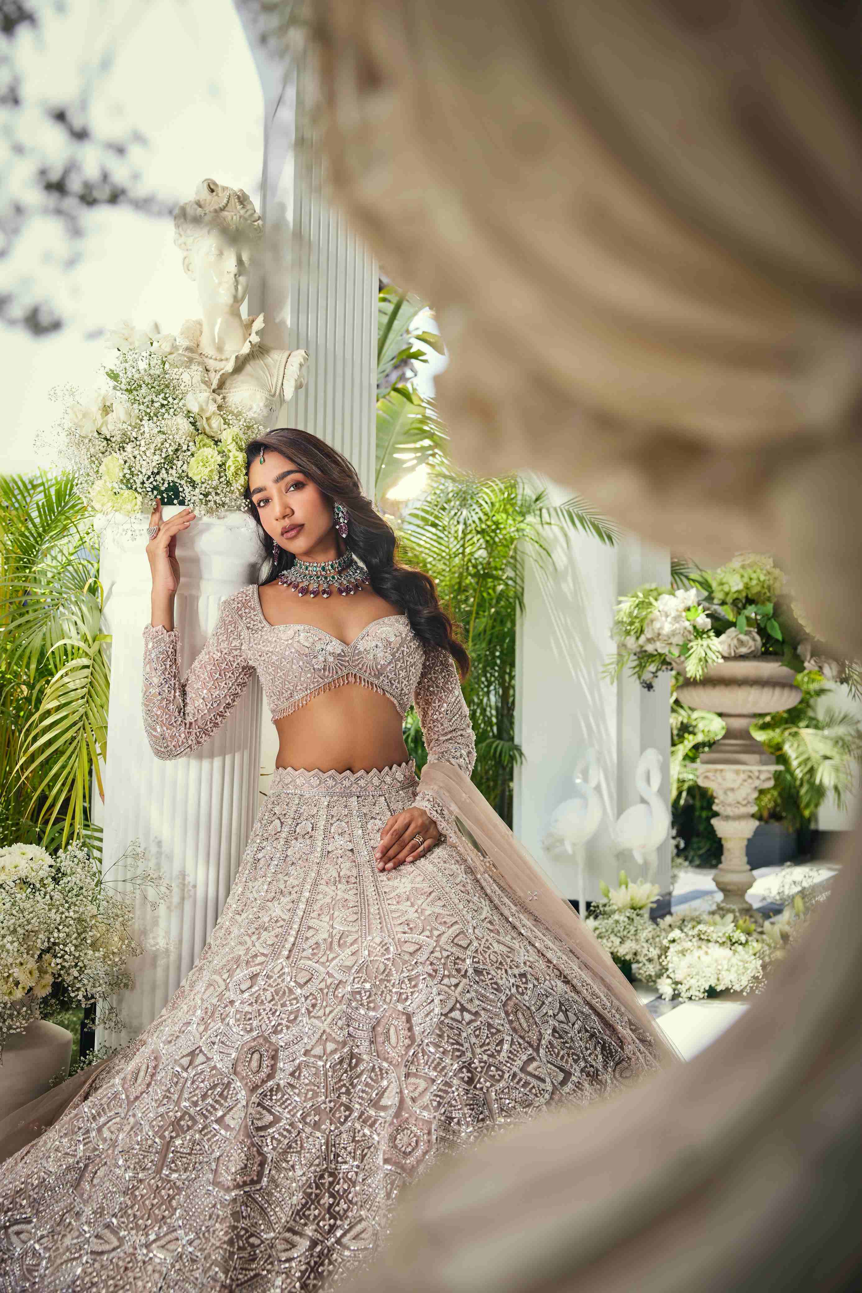 Iris Pink Crystal Lehenga