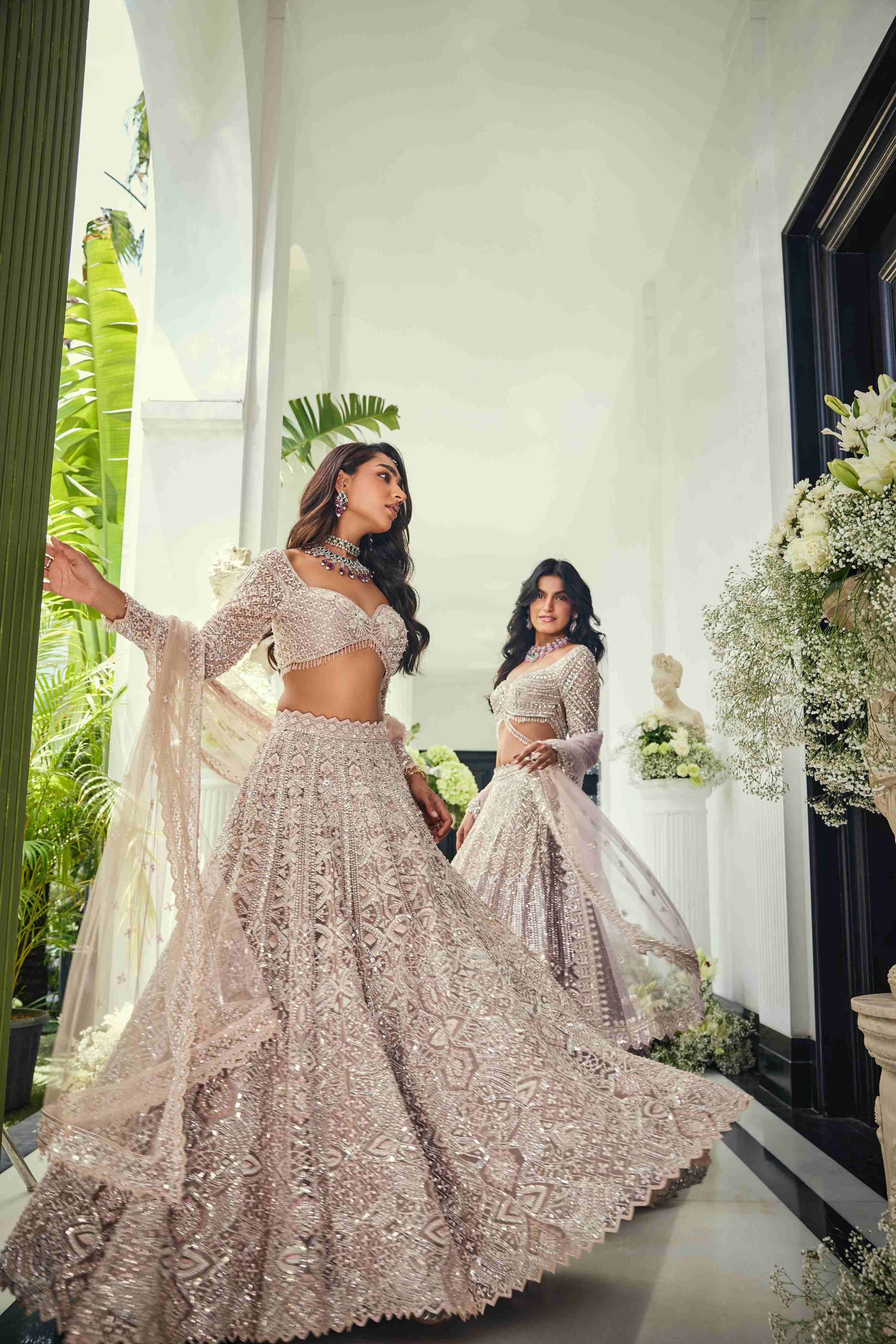 Iris Pink Crystal Lehenga