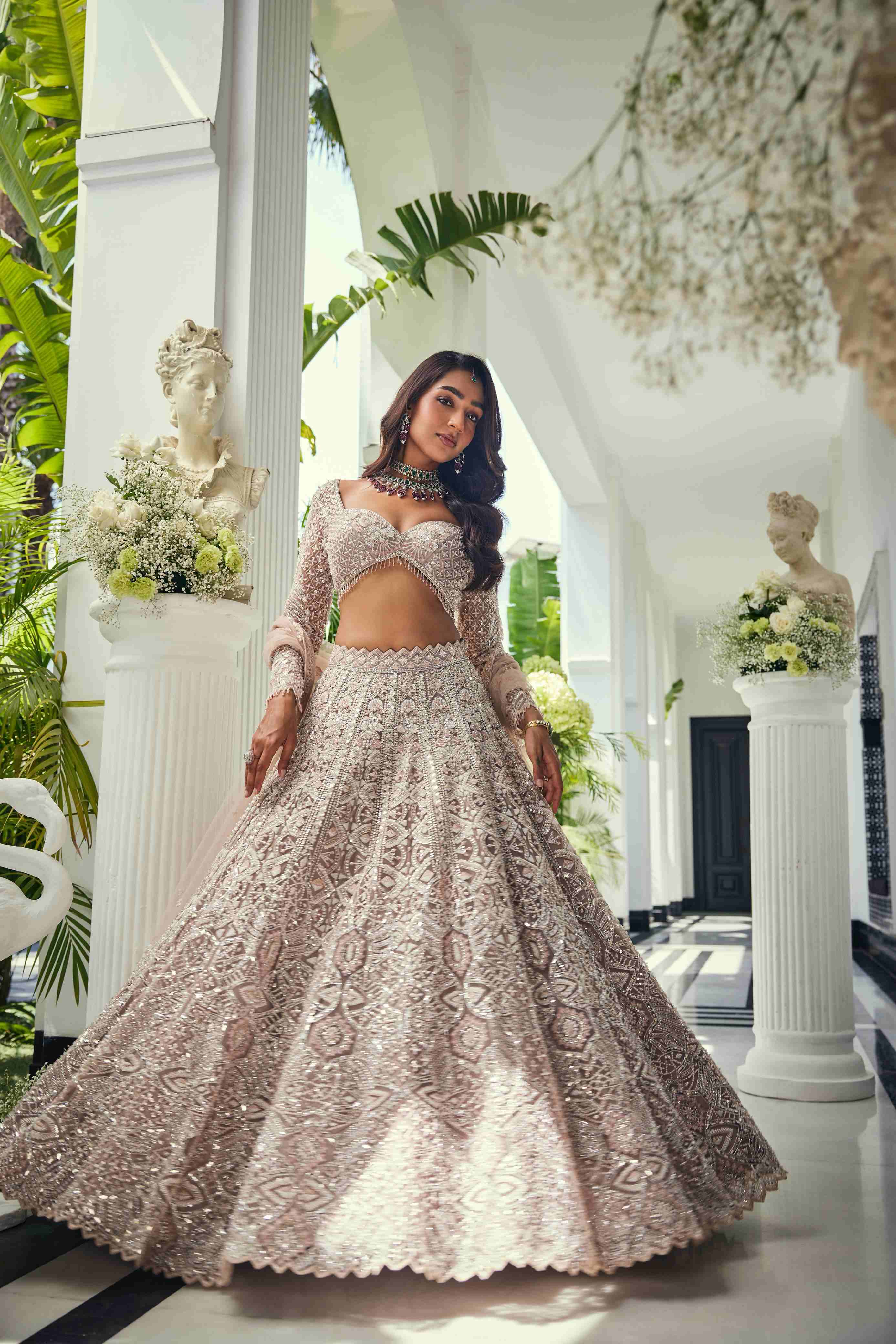 Iris Pink Crystal Lehenga
