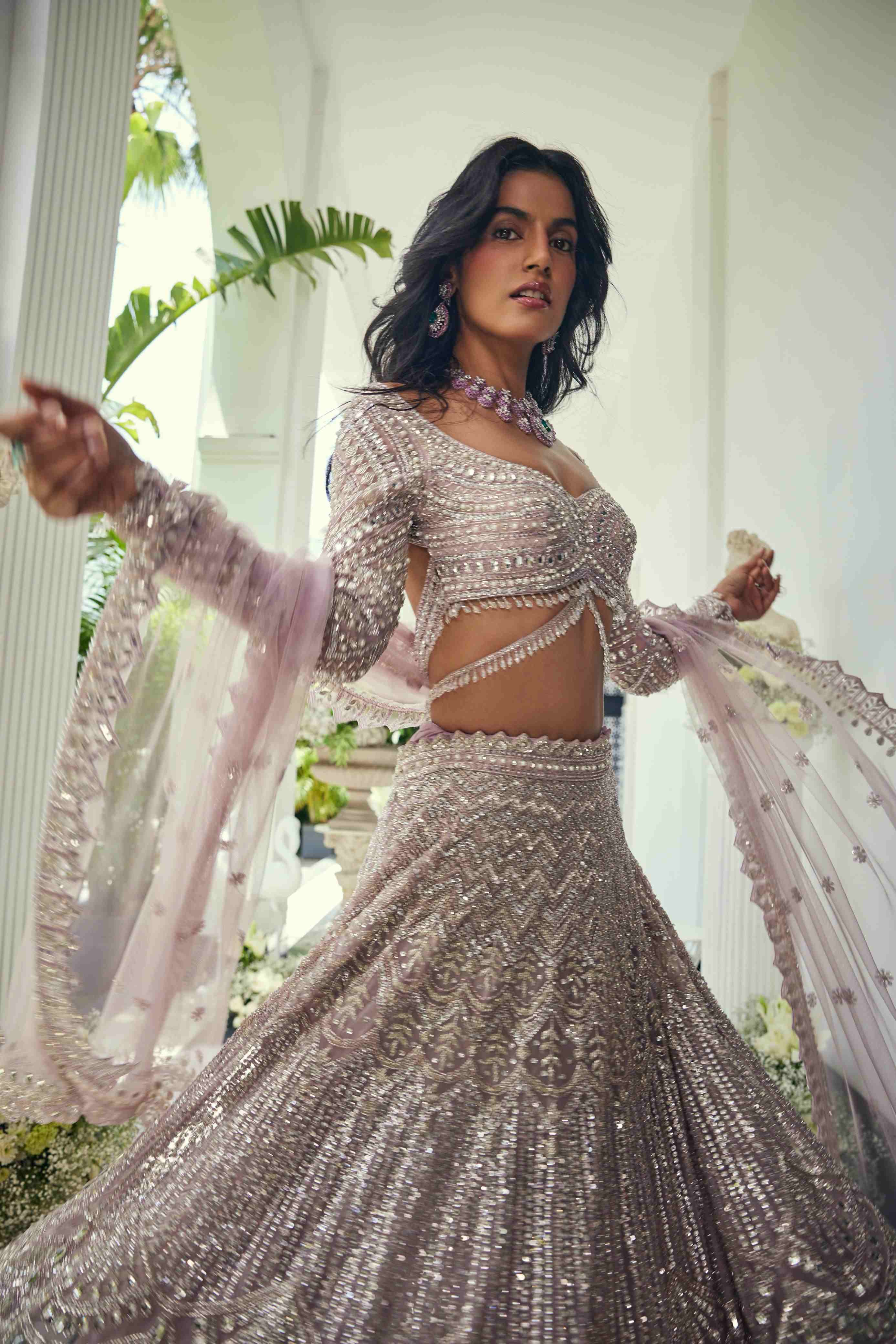 Luna Lilac Lehenga