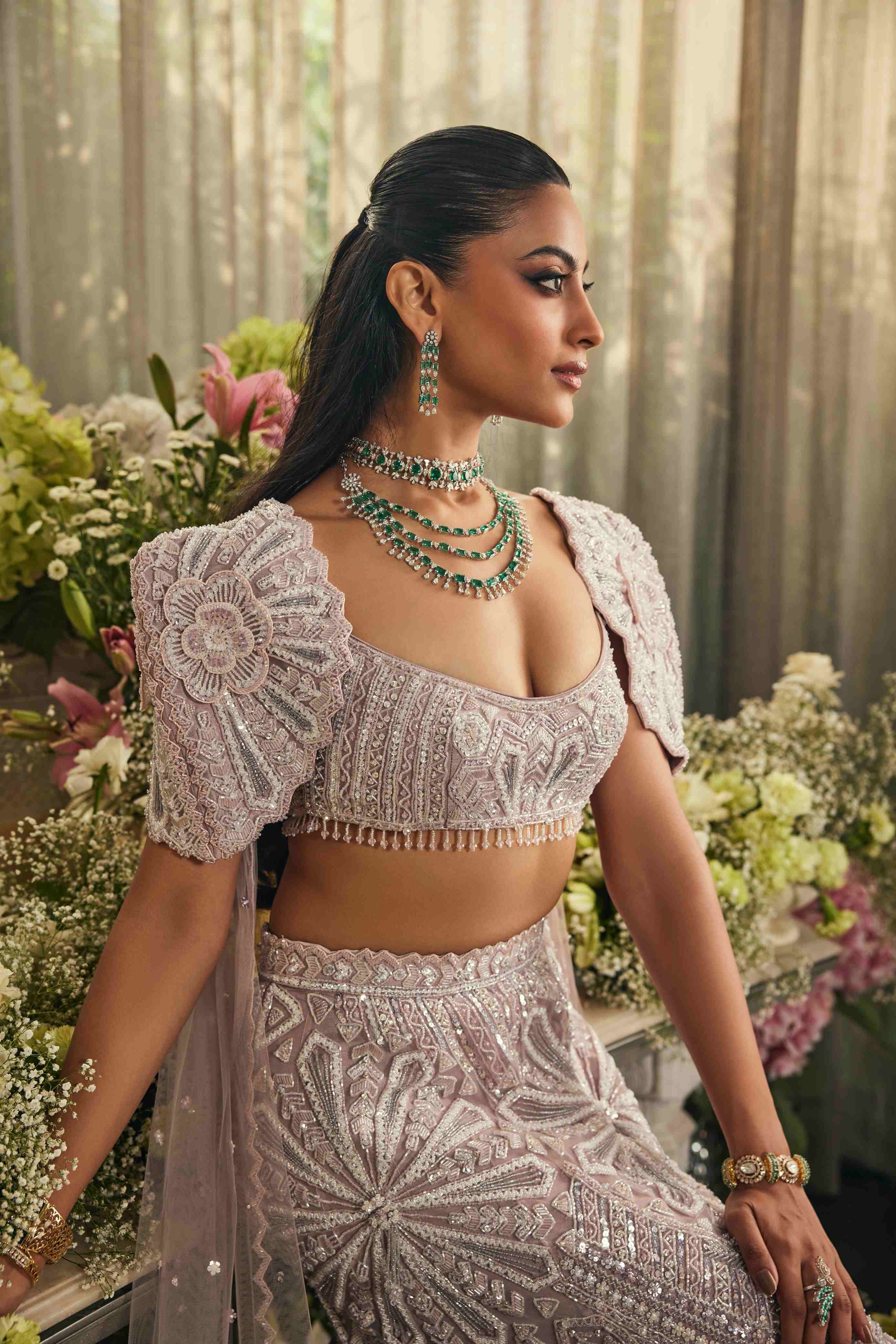 Lavender Fishcut Lehenga