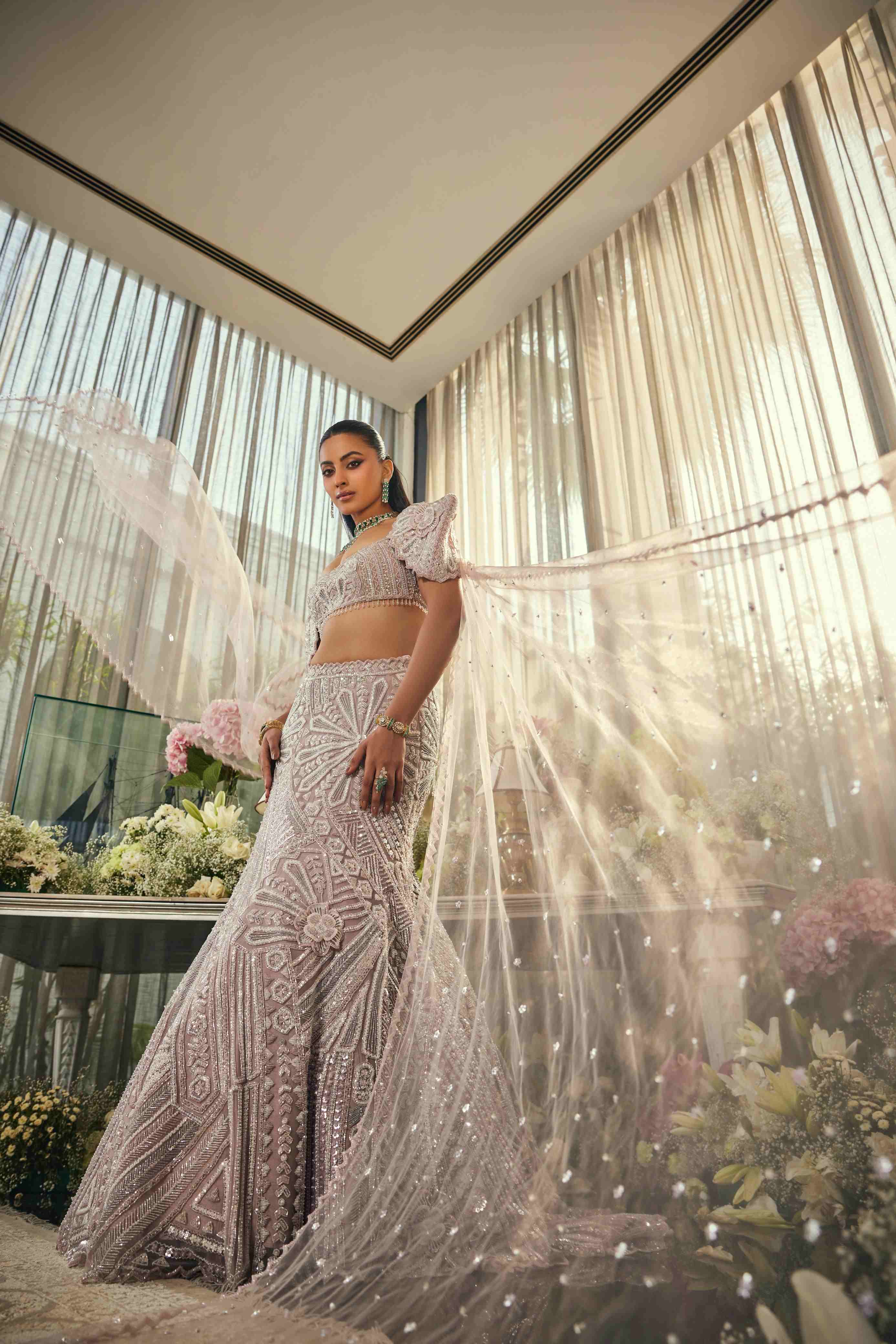 Lavender Fishcut Lehenga
