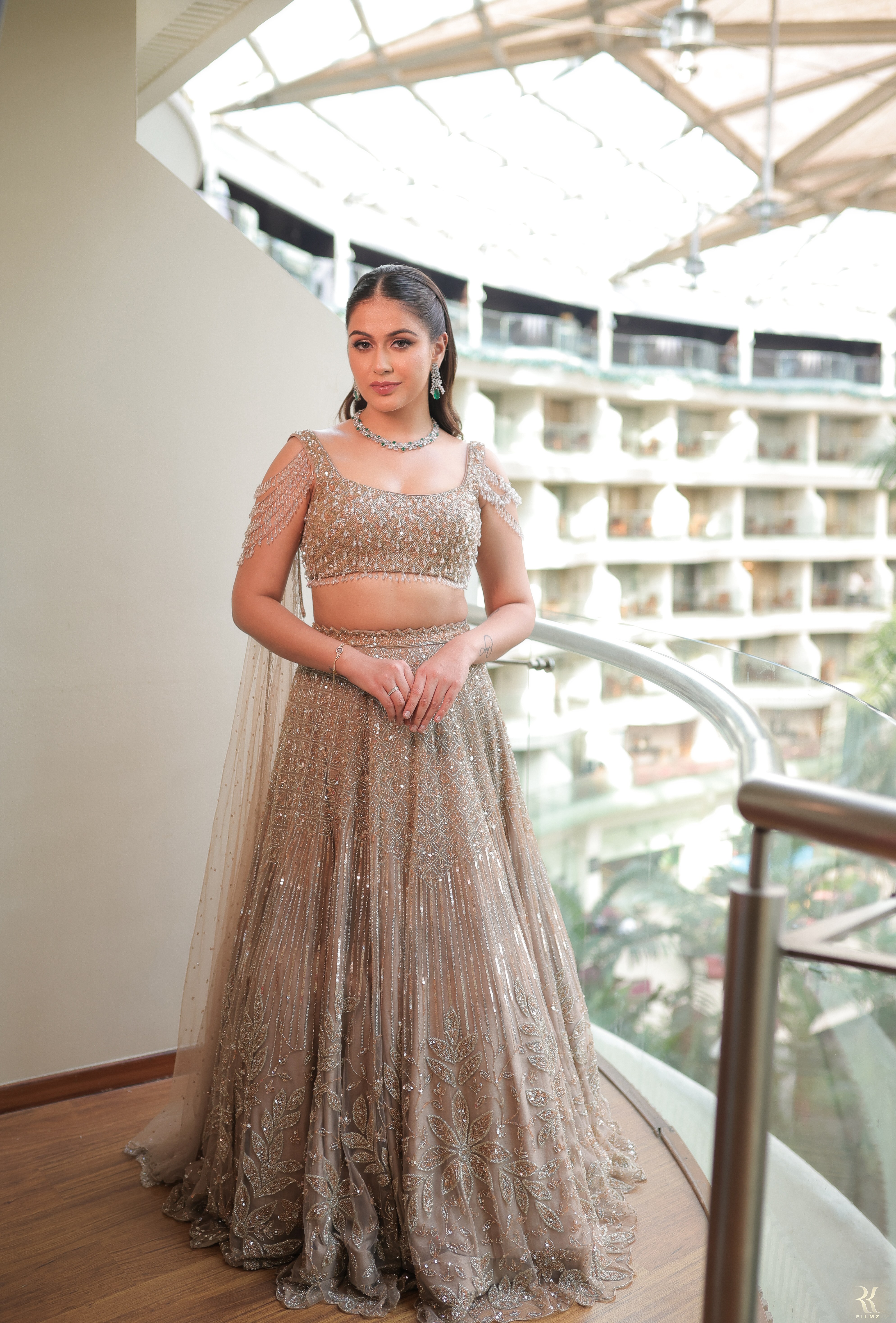 Crystal Gold Lehenga