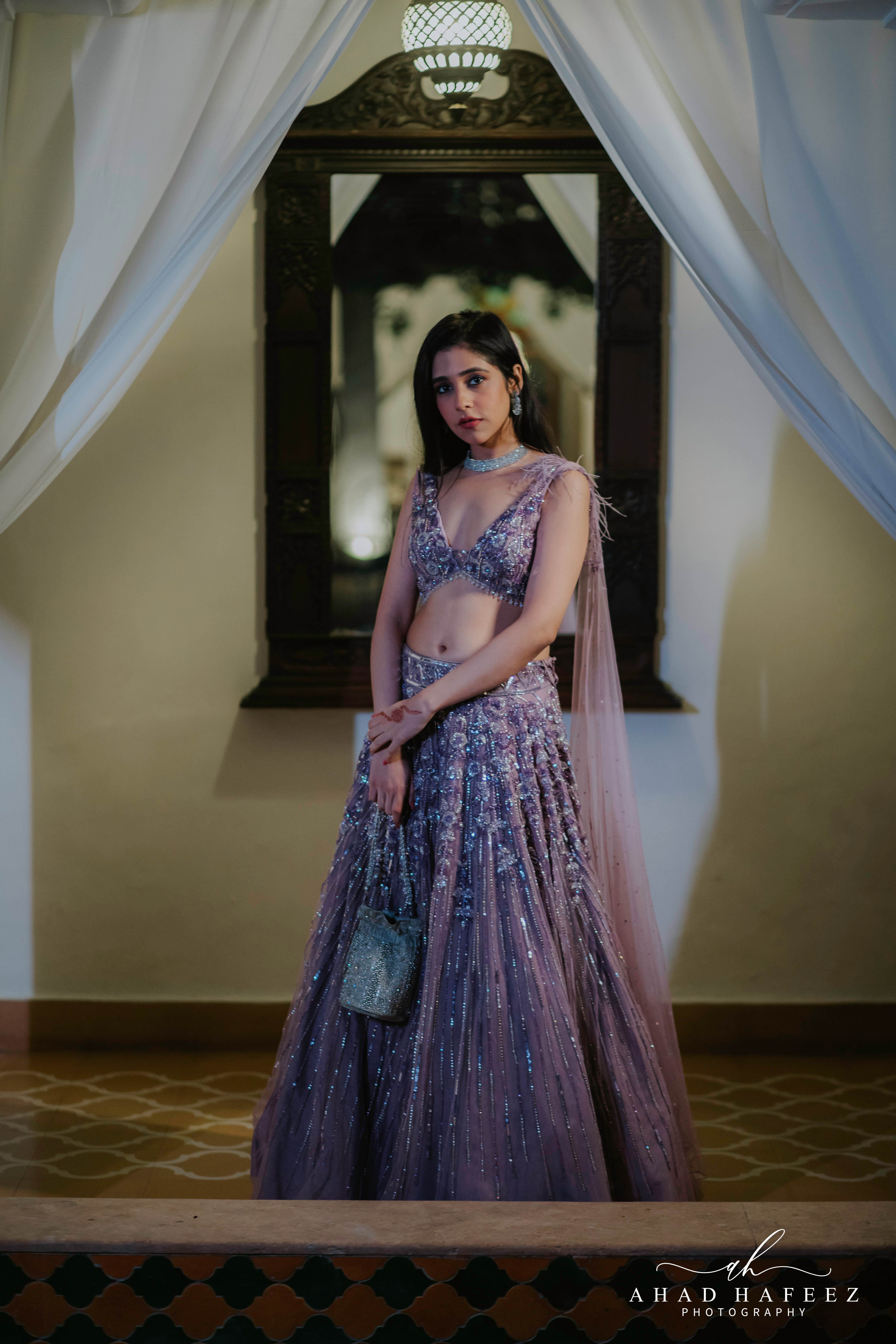 Lavender Floral Lehenga